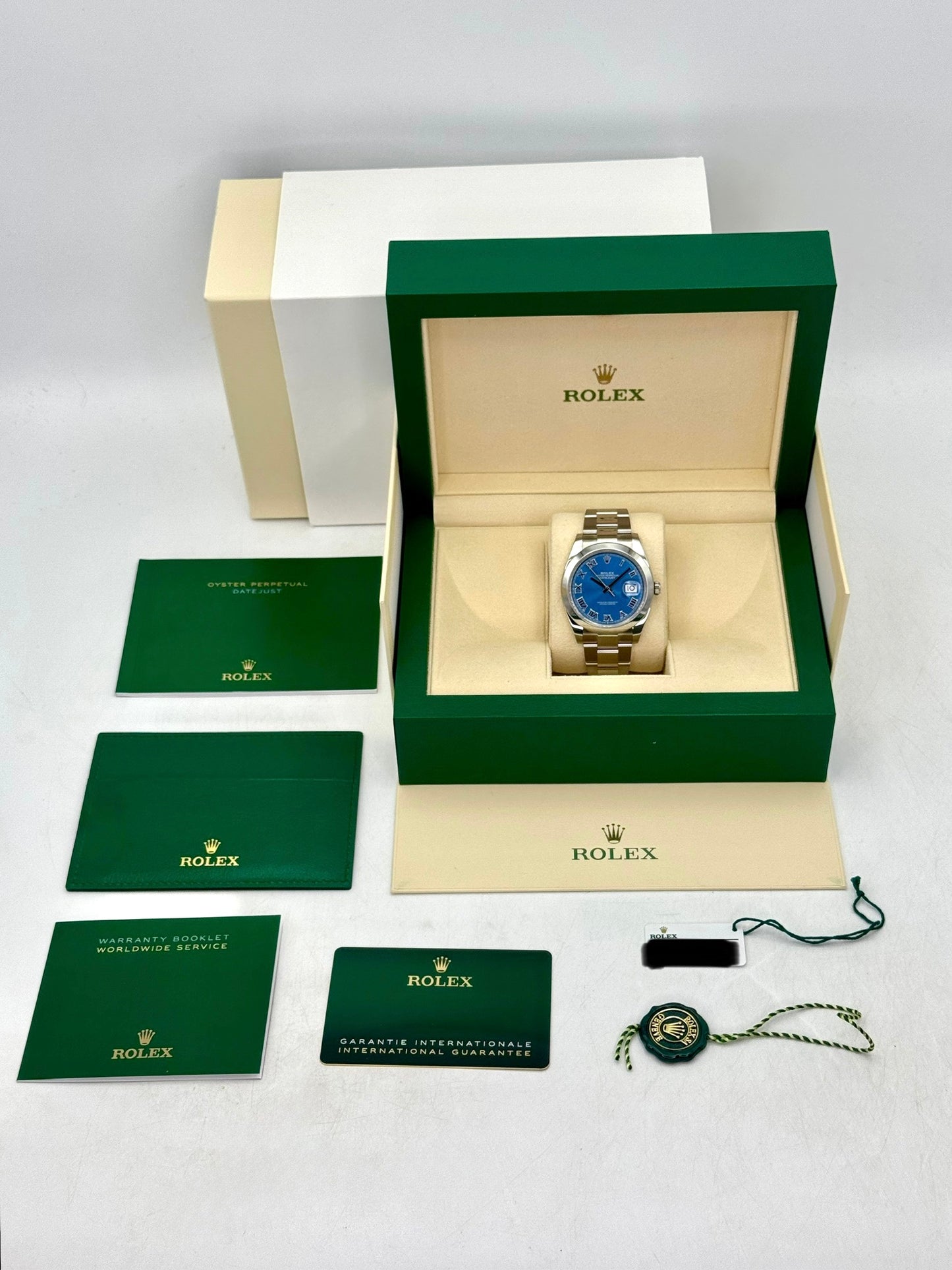 2023 Rolex Datejust 41mm 126300 Stainless Steel Oyster Blue Roman Numeral Dial