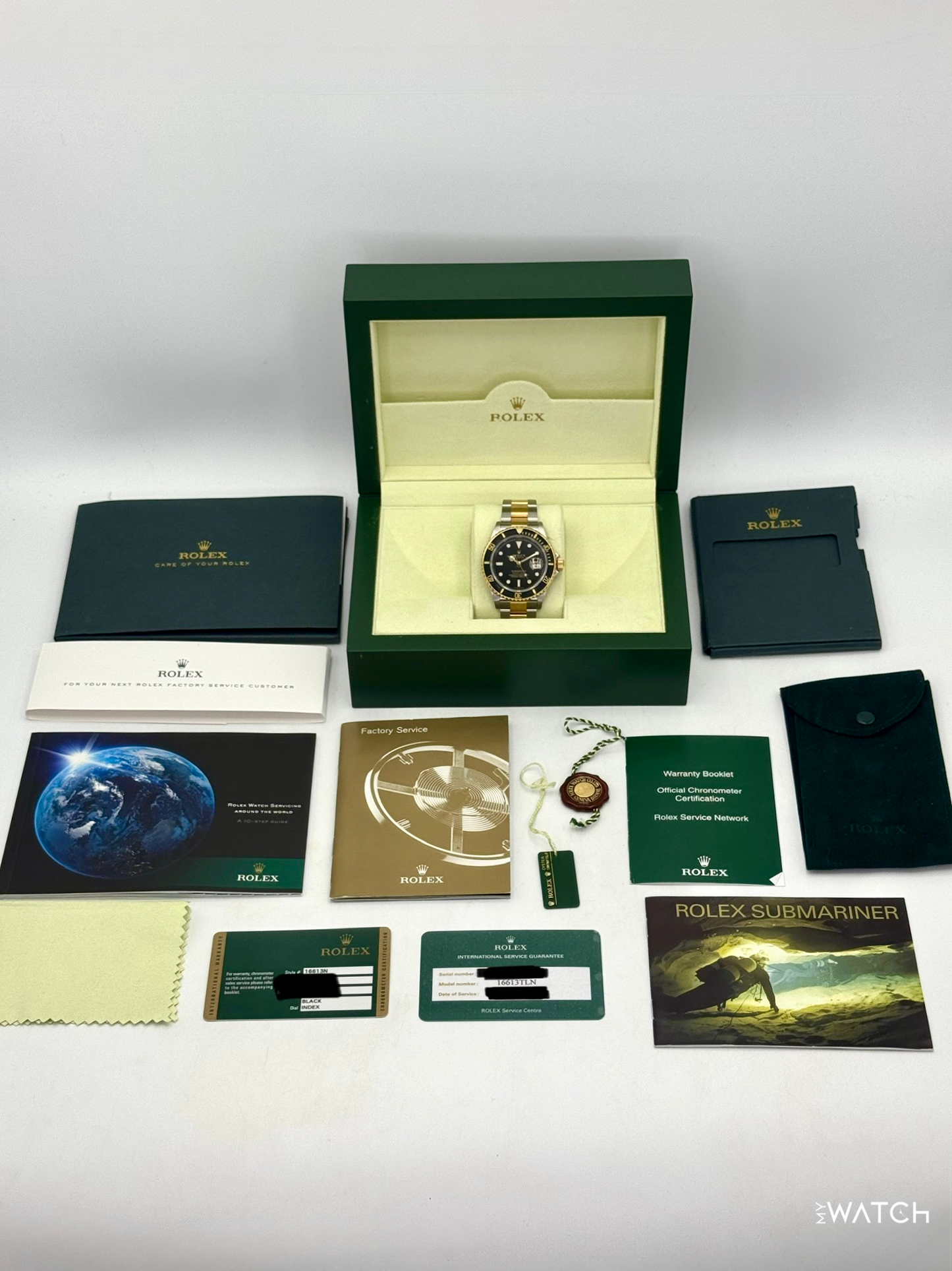 2009 Rolex Submariner 40mm 16613LN Two-Tone Black Dial - MyWatchLLC