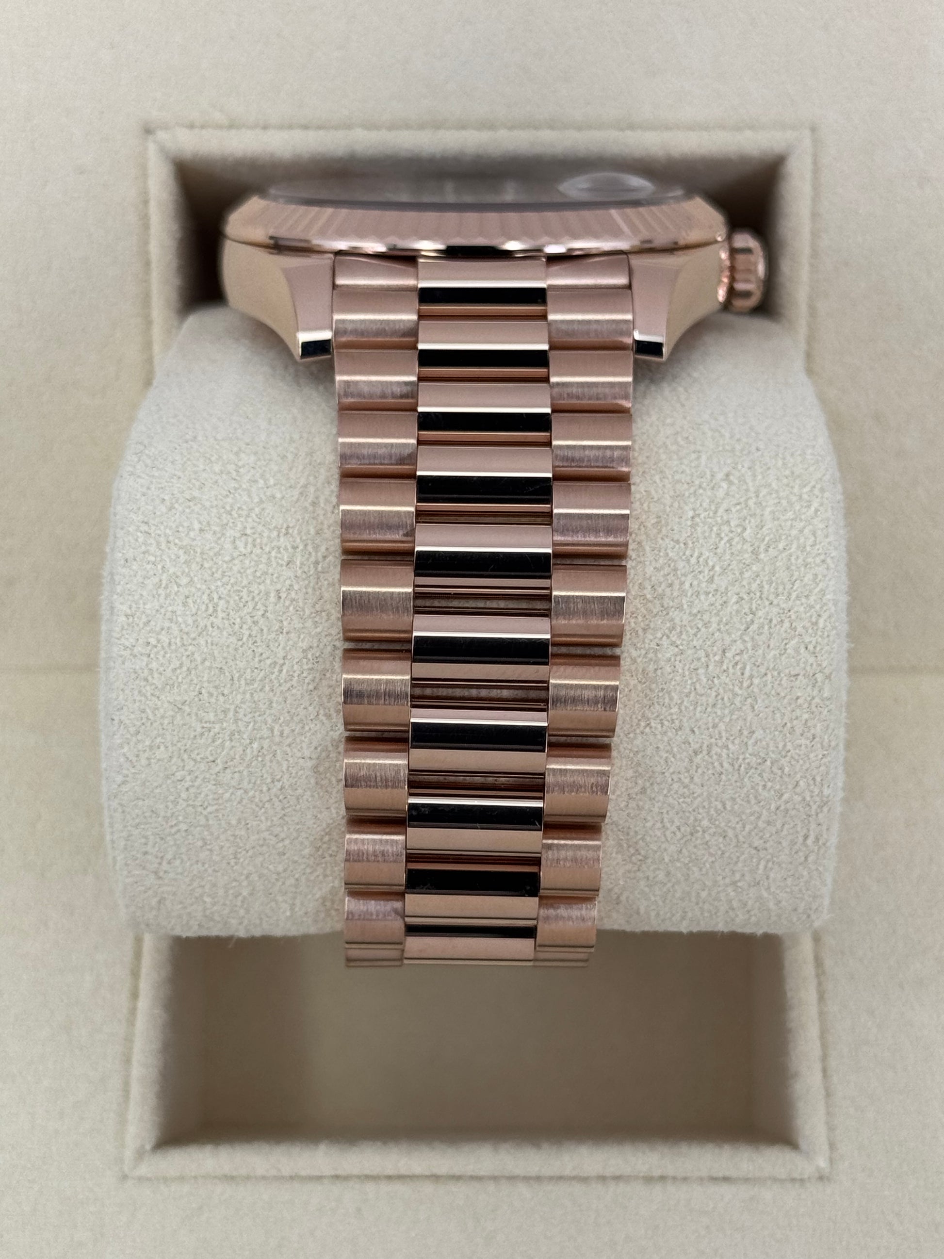 2024 Rolex Day-Date 40mm 228235 Rose Gold Chocolate Dial - MyWatchLLC