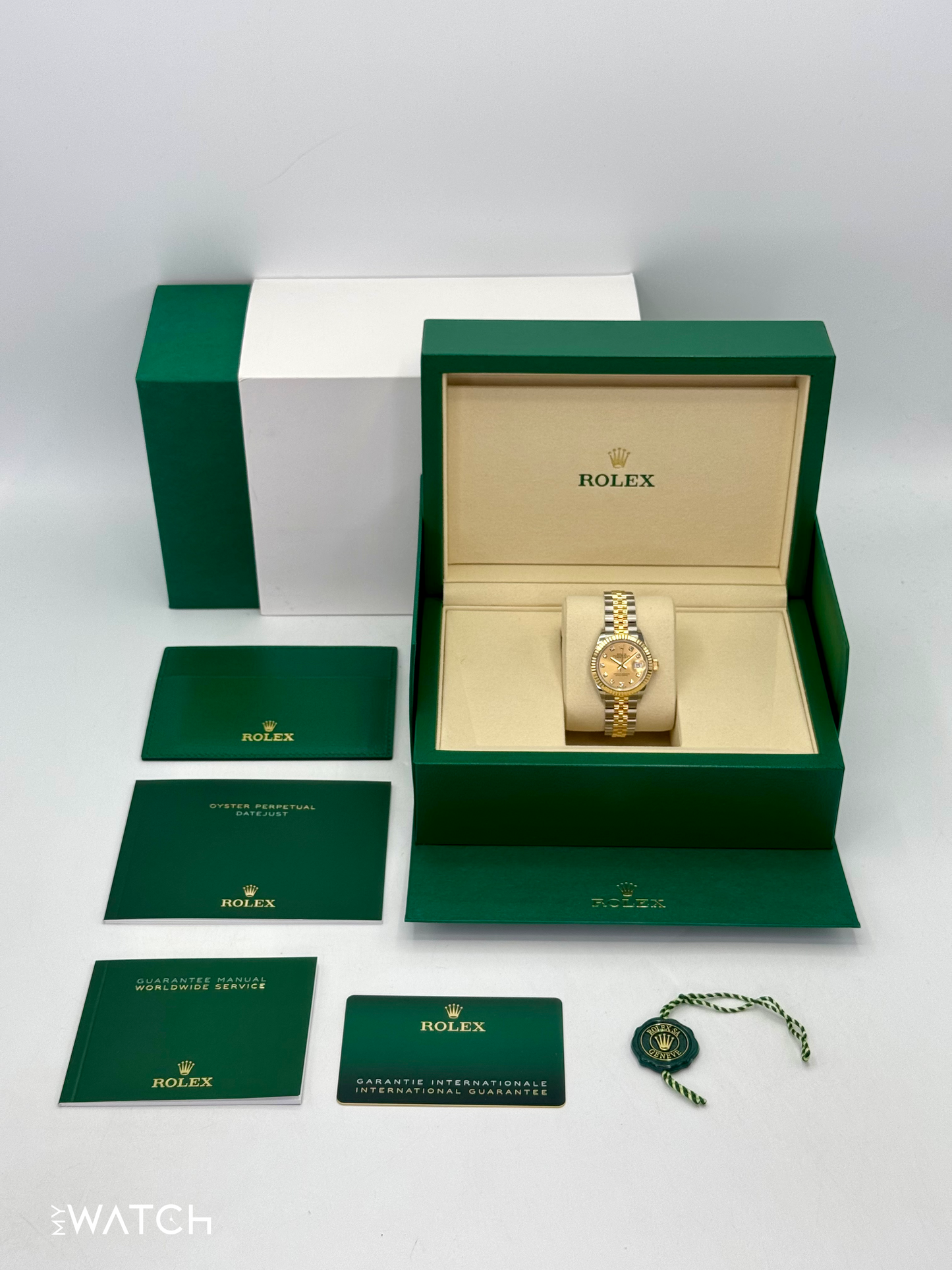 NEW 2025 Rolex Lady Datejust 28mm 279173 Jubilee Champagne Diamond Dial