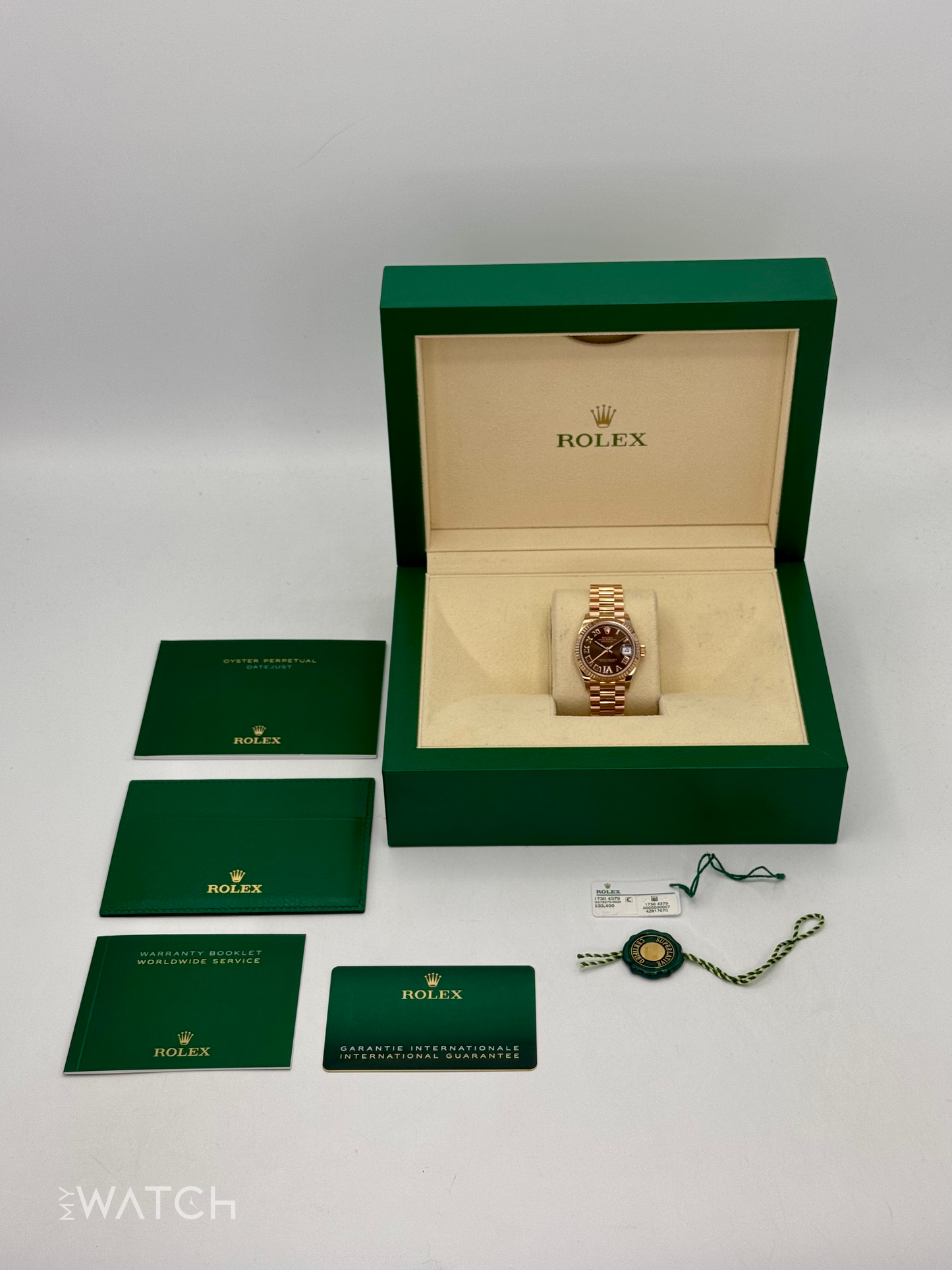 2022 Rolex Datejust 31mm 278275 Rose Gold Chocolate Dial