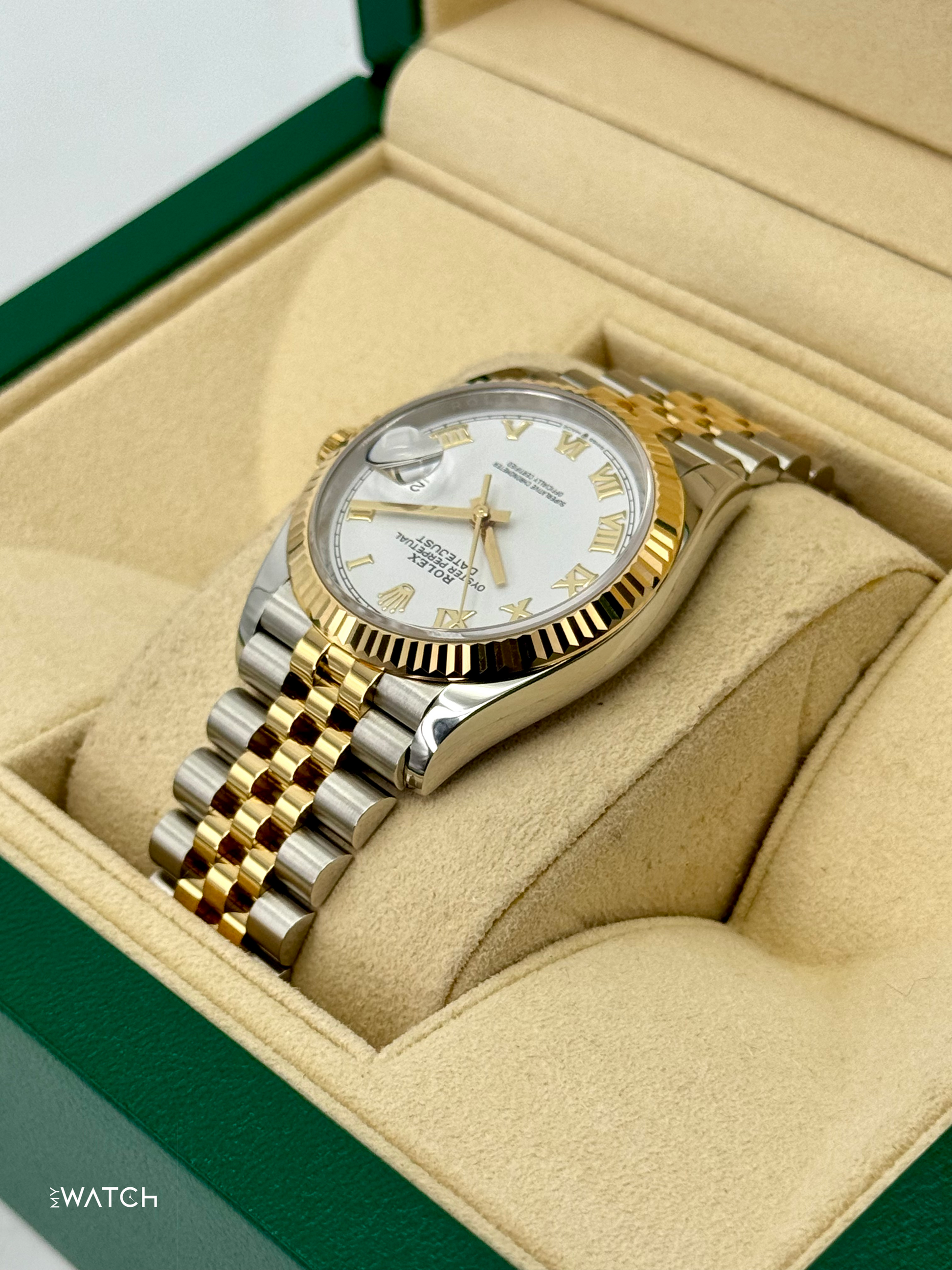 2018 Rolex Datejust 36mm 126233 Two-Tone Jubilee White Dial - MyWatchLLC