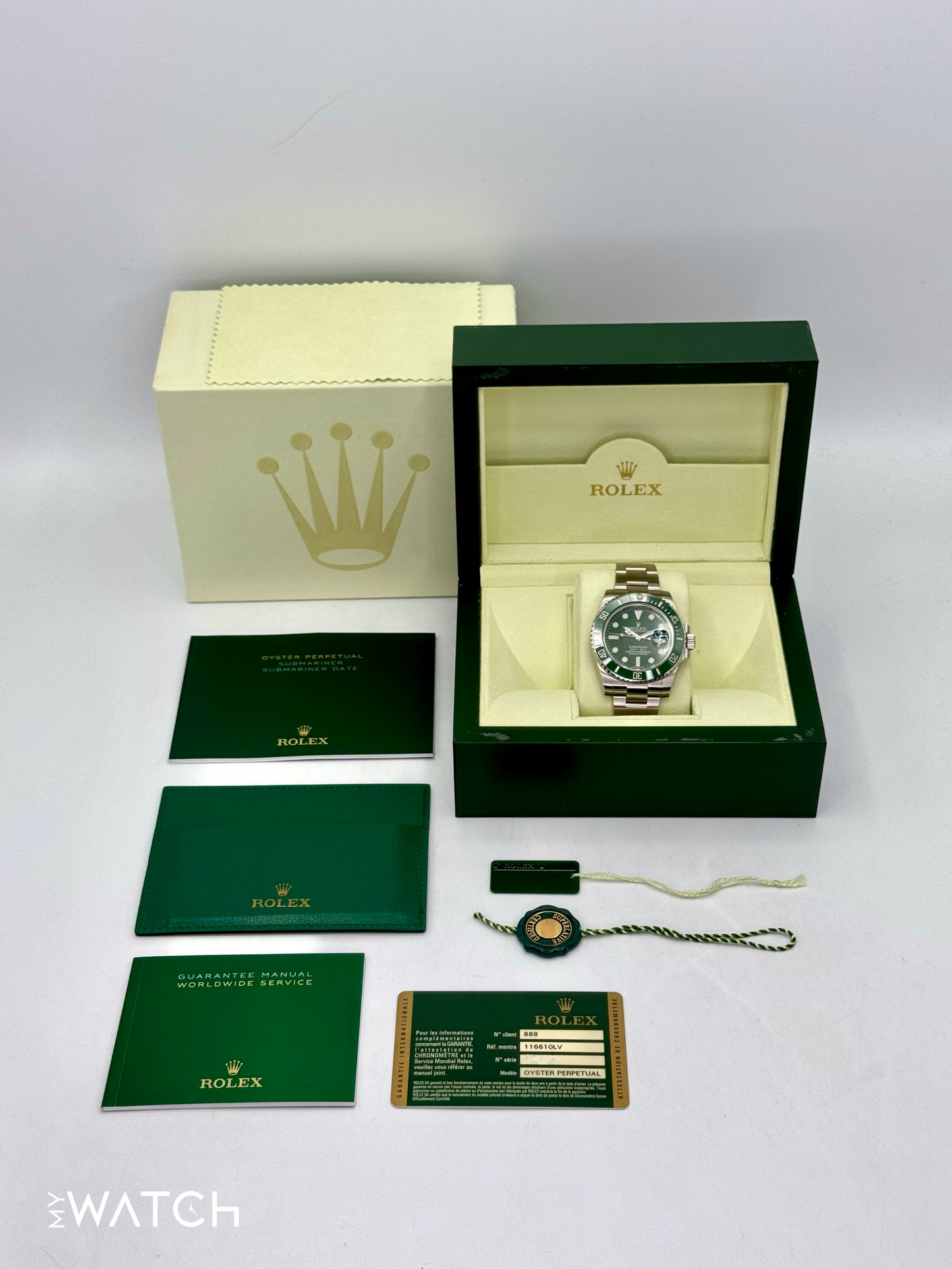 2012 Rolex Submariner “Hulk” 40mm 116610LV Green Dial - MyWatchLLC