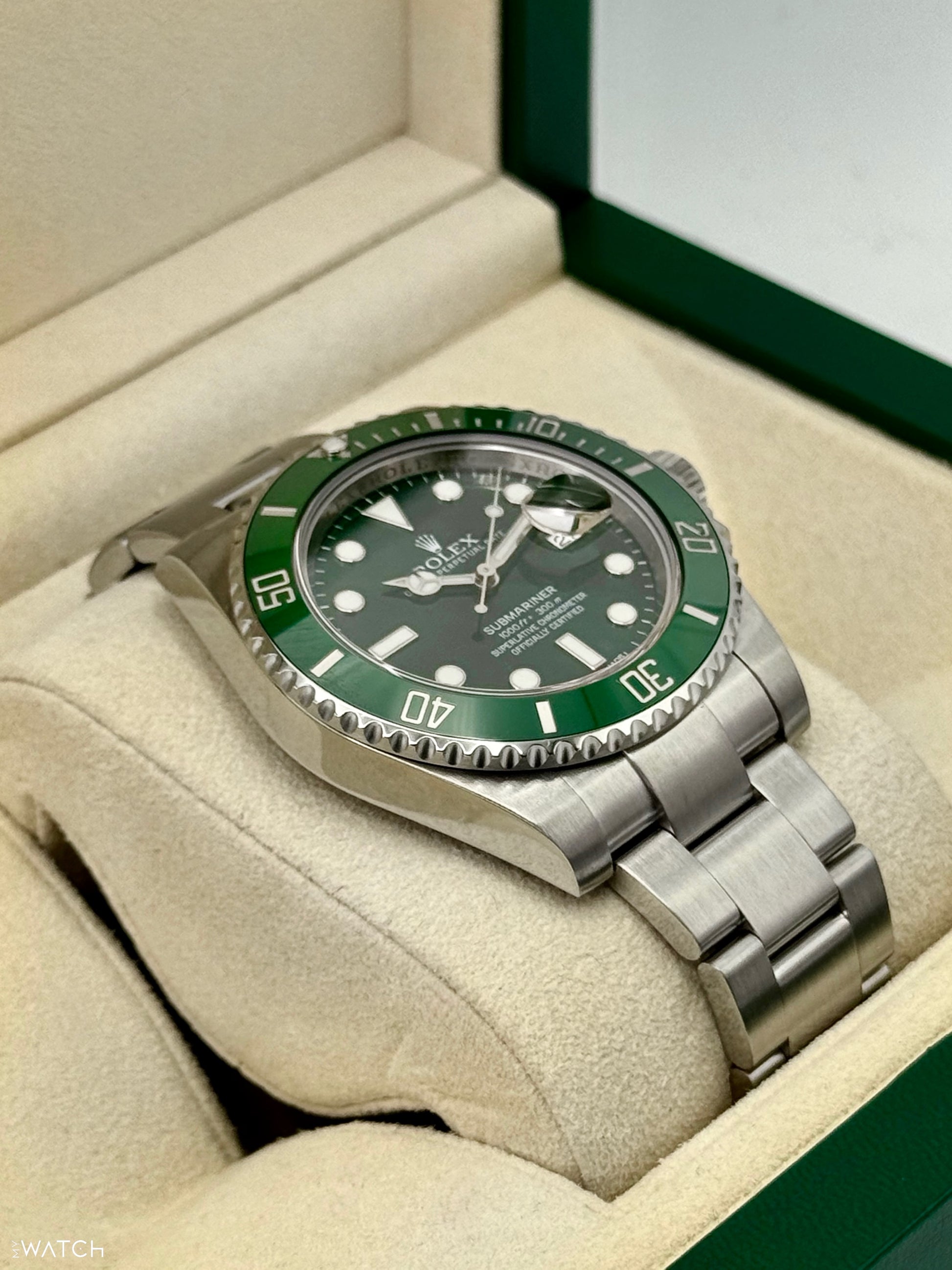 2015 Rolex Submariner "Hulk" 40mm 116610LV Green Dial - MyWatchLLC
