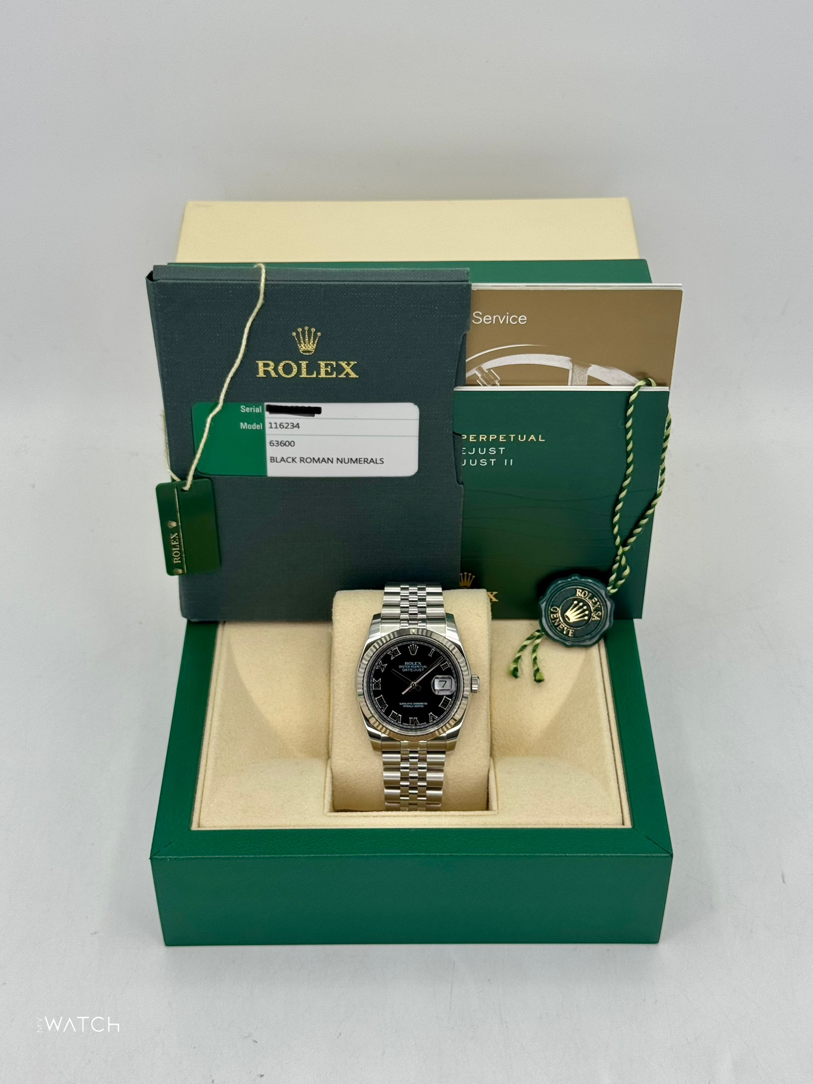 2016 Rolex Datejust 36mm 116234 Stainless Steel Jubilee Black Dial - MyWatchLLC