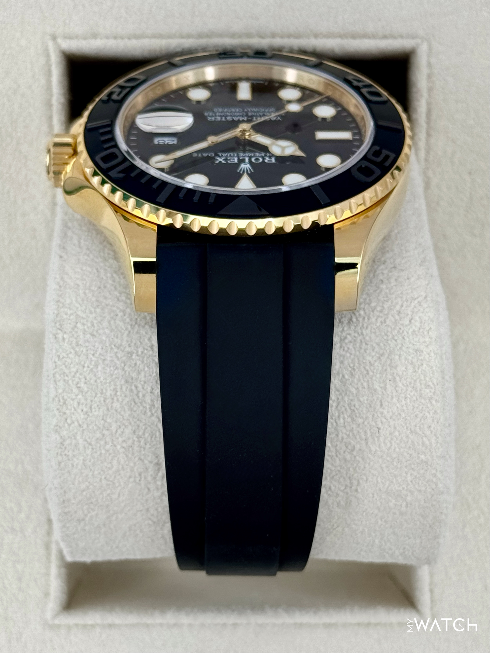 2025 Rolex Yacht-Master 42mm 226658 Yellow Gold Oysterflex Black Dial - MyWatchLLC