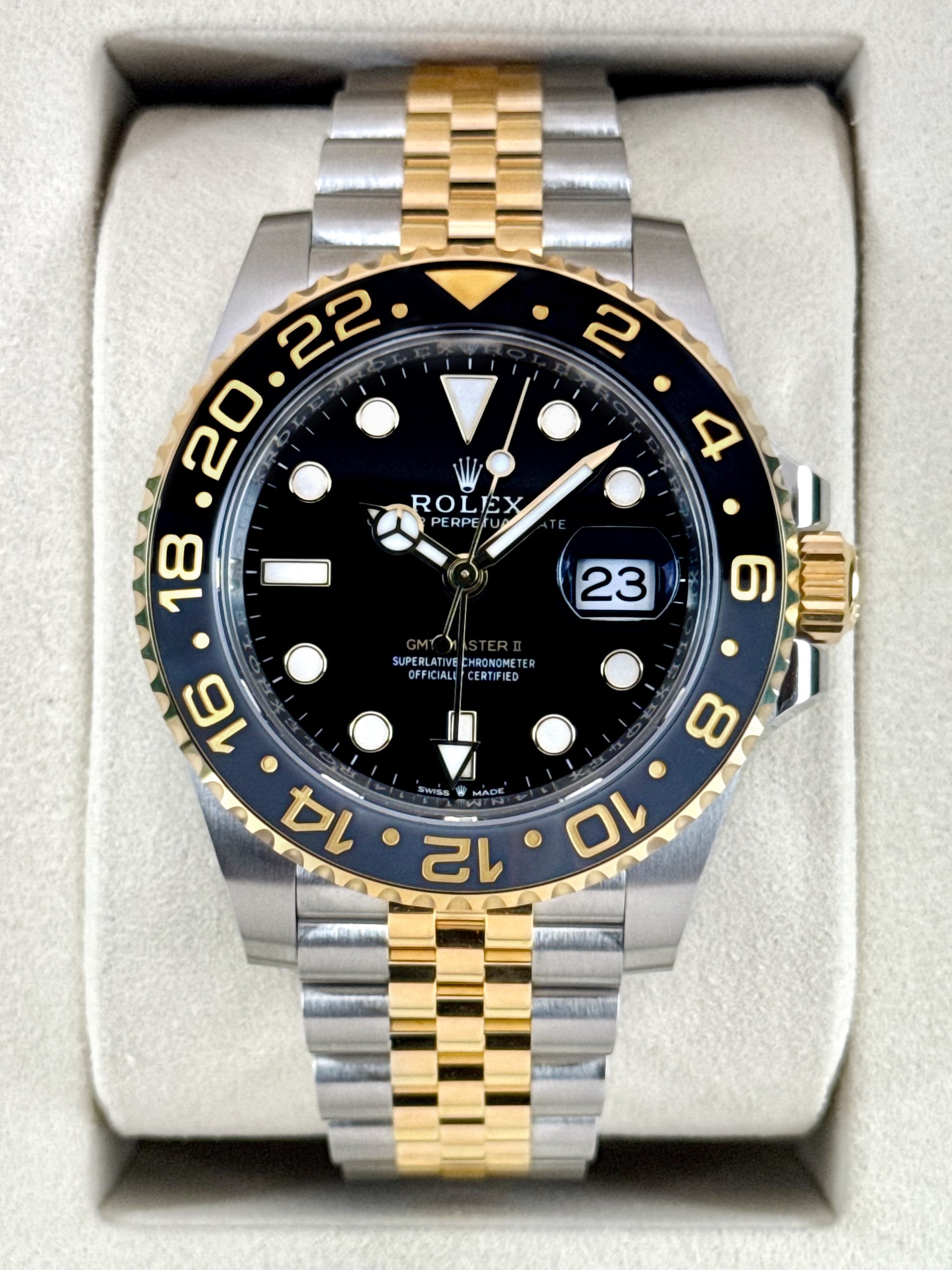 NEW 2025 Rolex GMT-Master II 40mm 126713GRNR Two-Tone Jubilee - MyWatchLLC