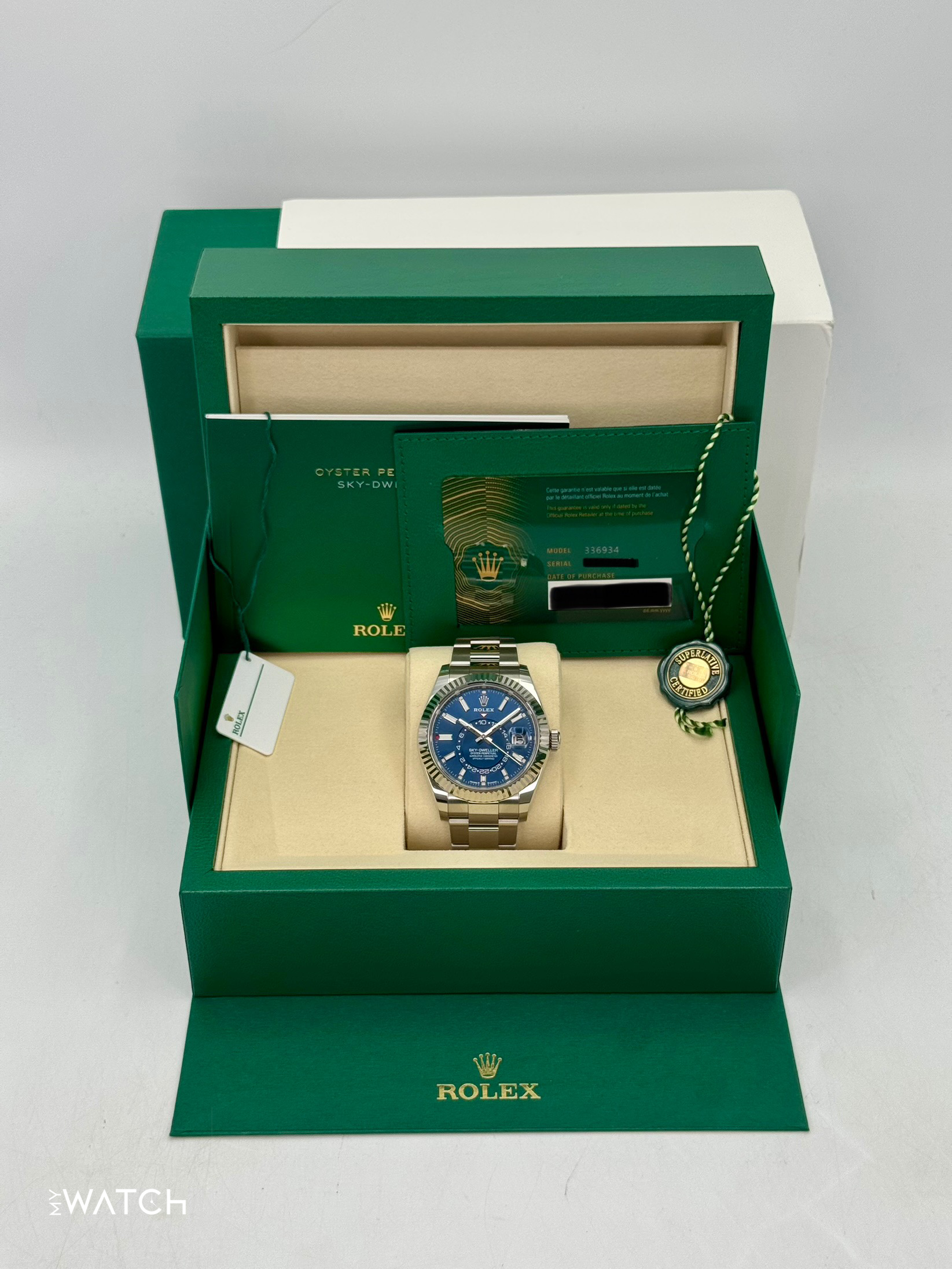 NEW 2025 Rolex Sky-Dweller 42mm 336934 Oyster Blue Dial - MyWatchLLC