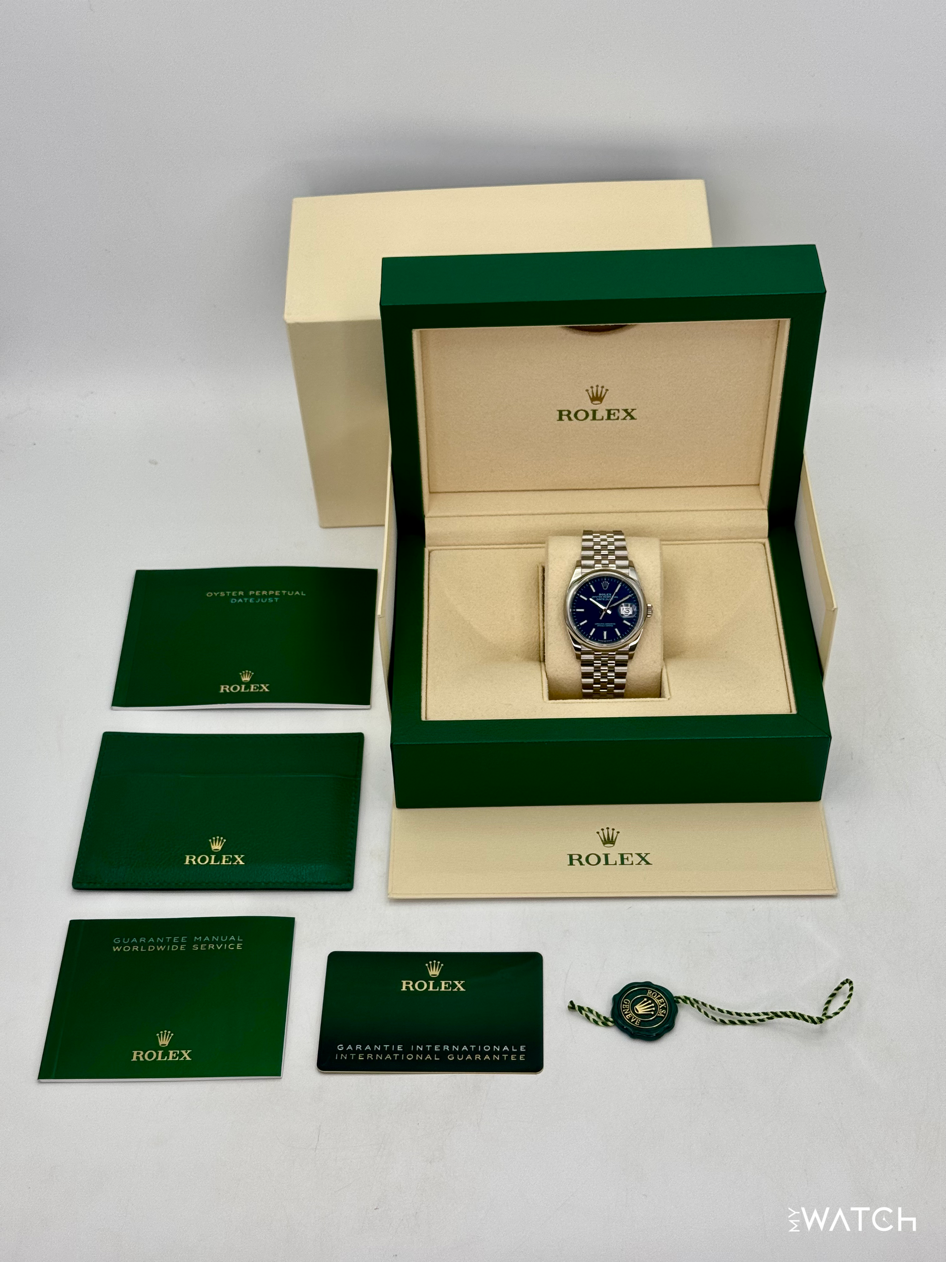 2024 Rolex Datejust 36mm 126200 Stainless Steel Jubilee Blue Dial - MyWatchLLC