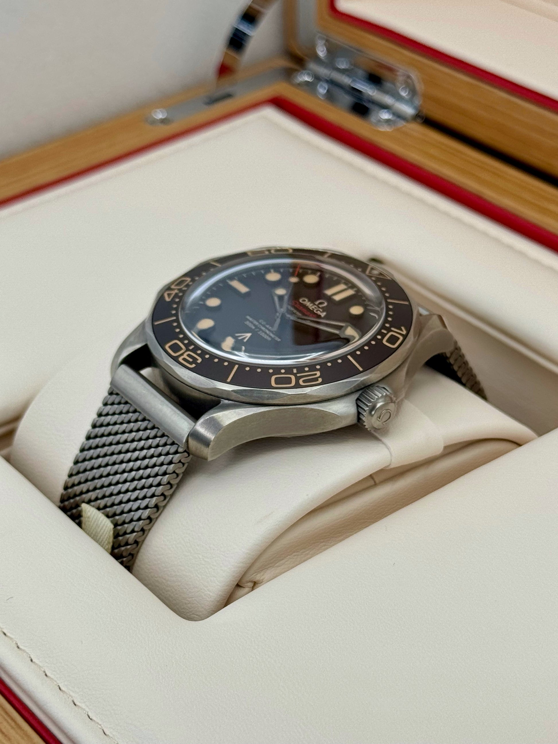 2023 Omega Seamaster Diver 300M 007 42mm Titanium Brown Dial - MyWatchLLC