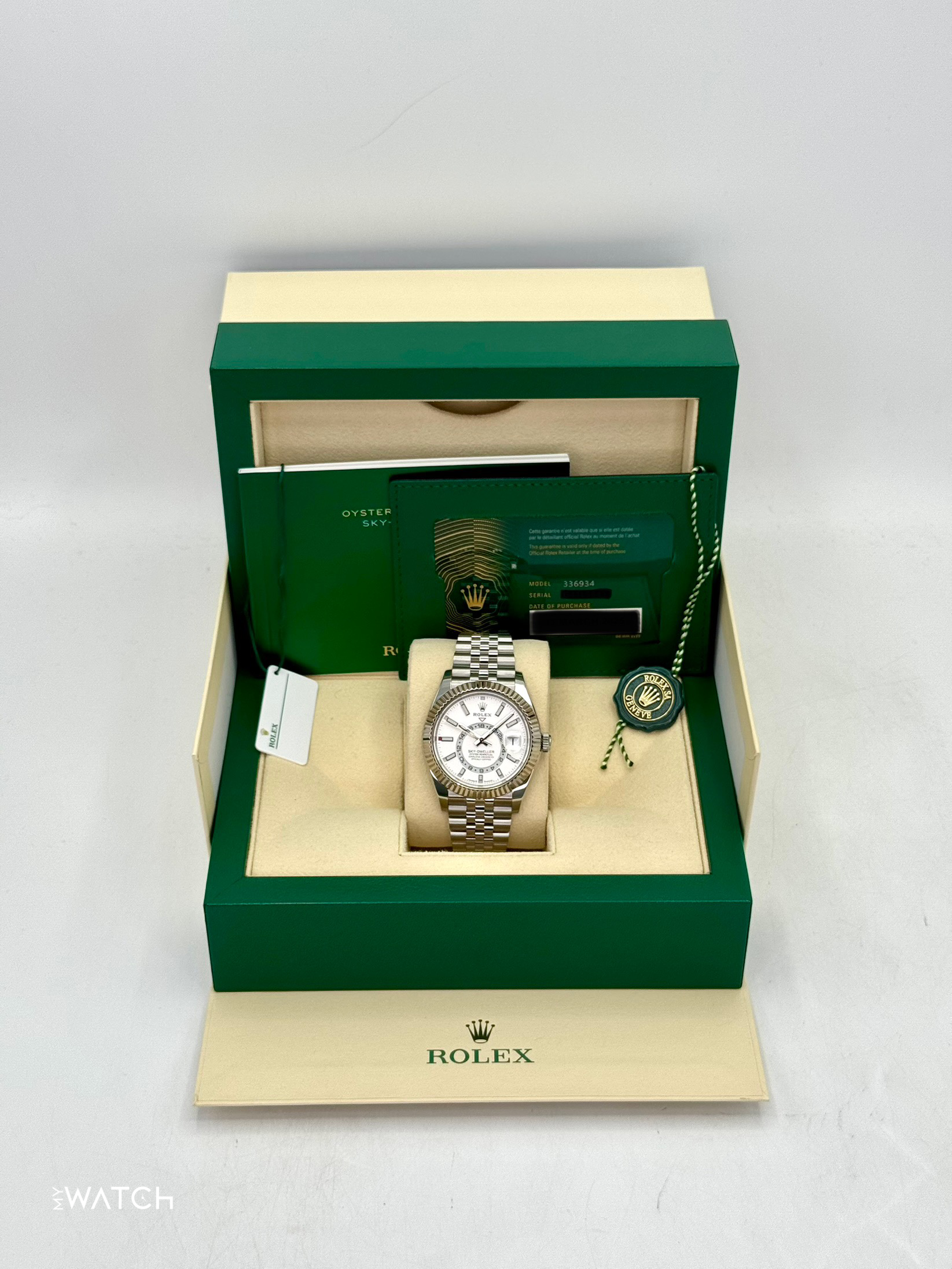 2025 Rolex Sky-Dweller 42mm 336934 Stainless Steel Jubilee White Dial - MyWatchLLC