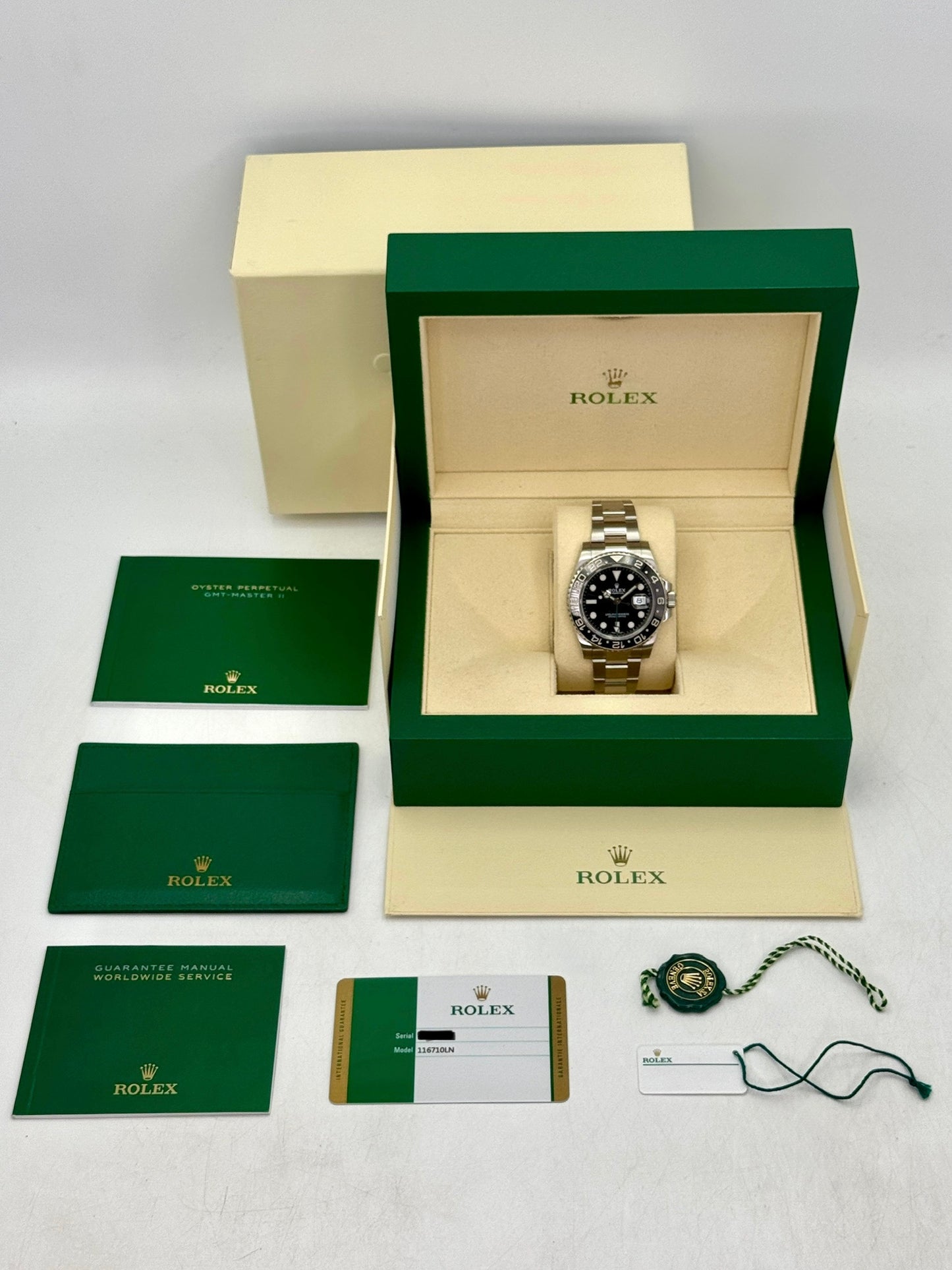 2018 Rolex GMT-Master II 40mm 116710LN Stainless Steel Black Dial