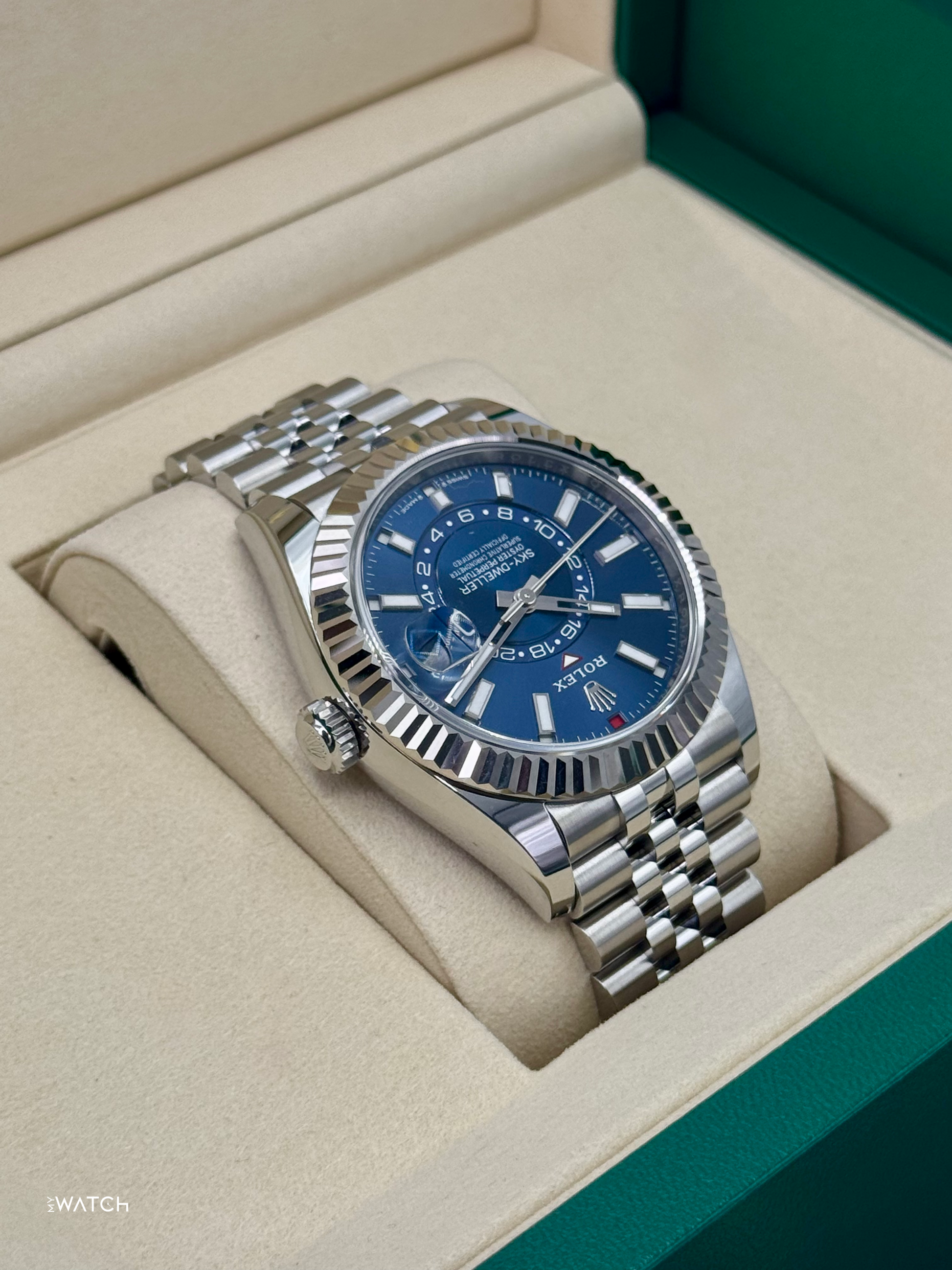 NEW 2025 Rolex Sky-Dweller 42mm 336934 Jubilee Blue Dial - MyWatchLLC