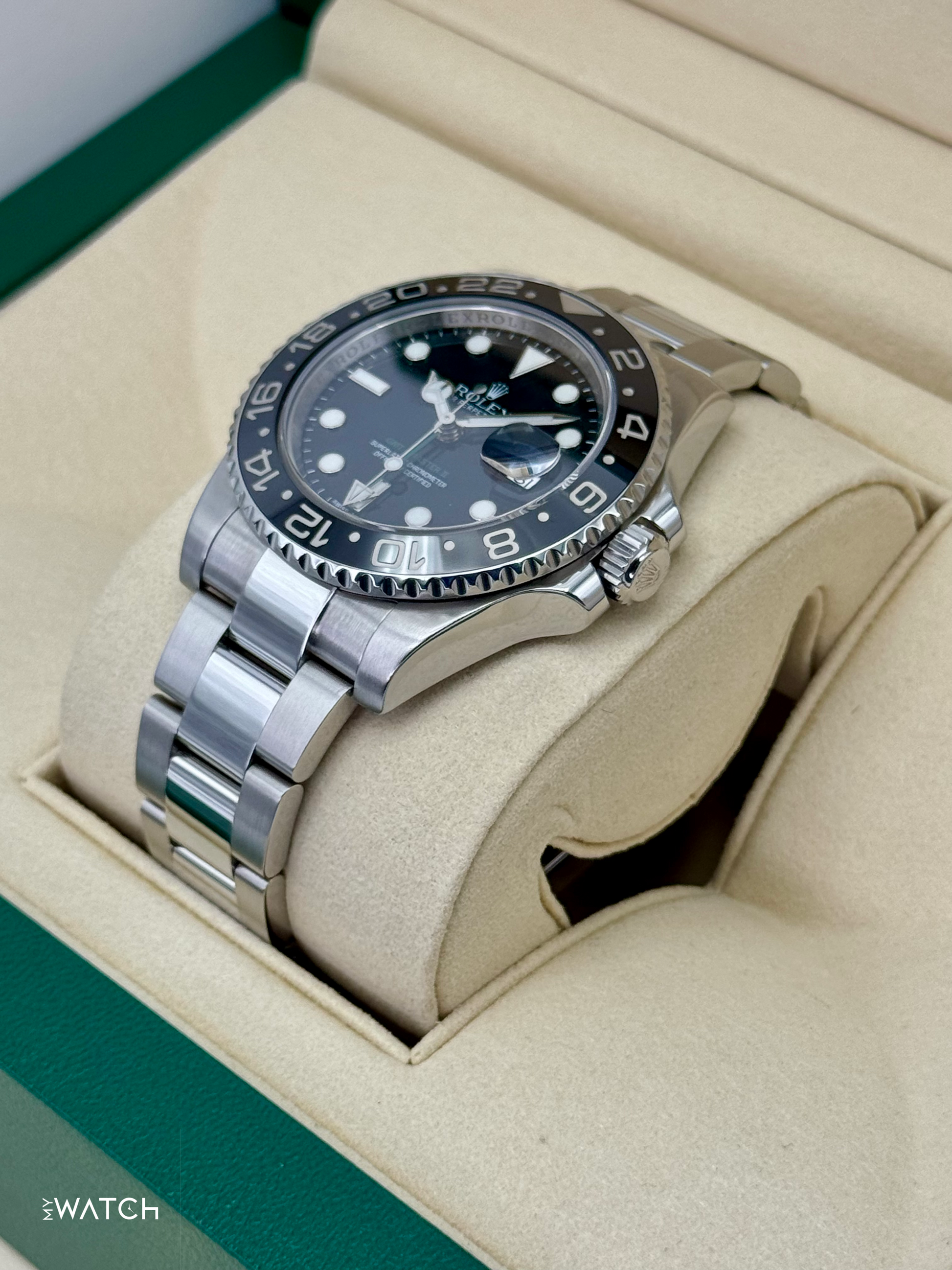 2012 Rolex GMT-Master II 40mm 116710LN Stainless Steel Black Dial - MyWatchLLC