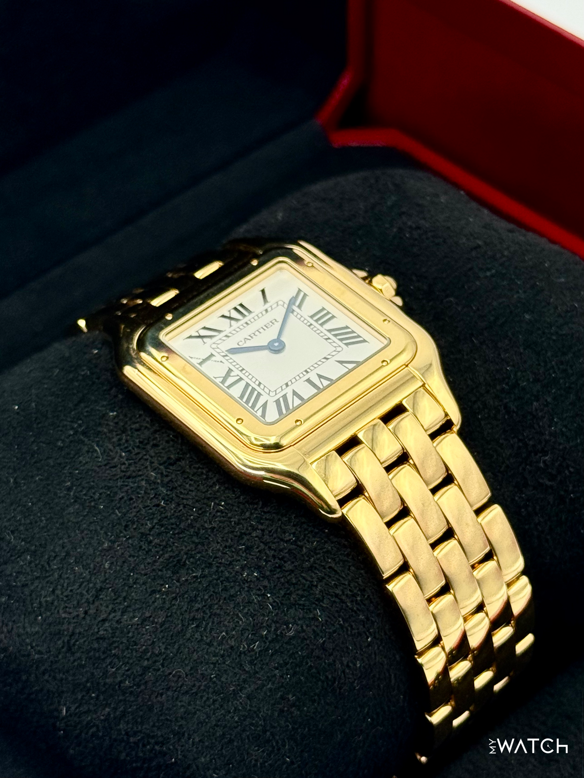 2025 Cartier Panthere De Cartier 31mm WGPN0051 Yellow Gold Silver Dial - MyWatchLLC