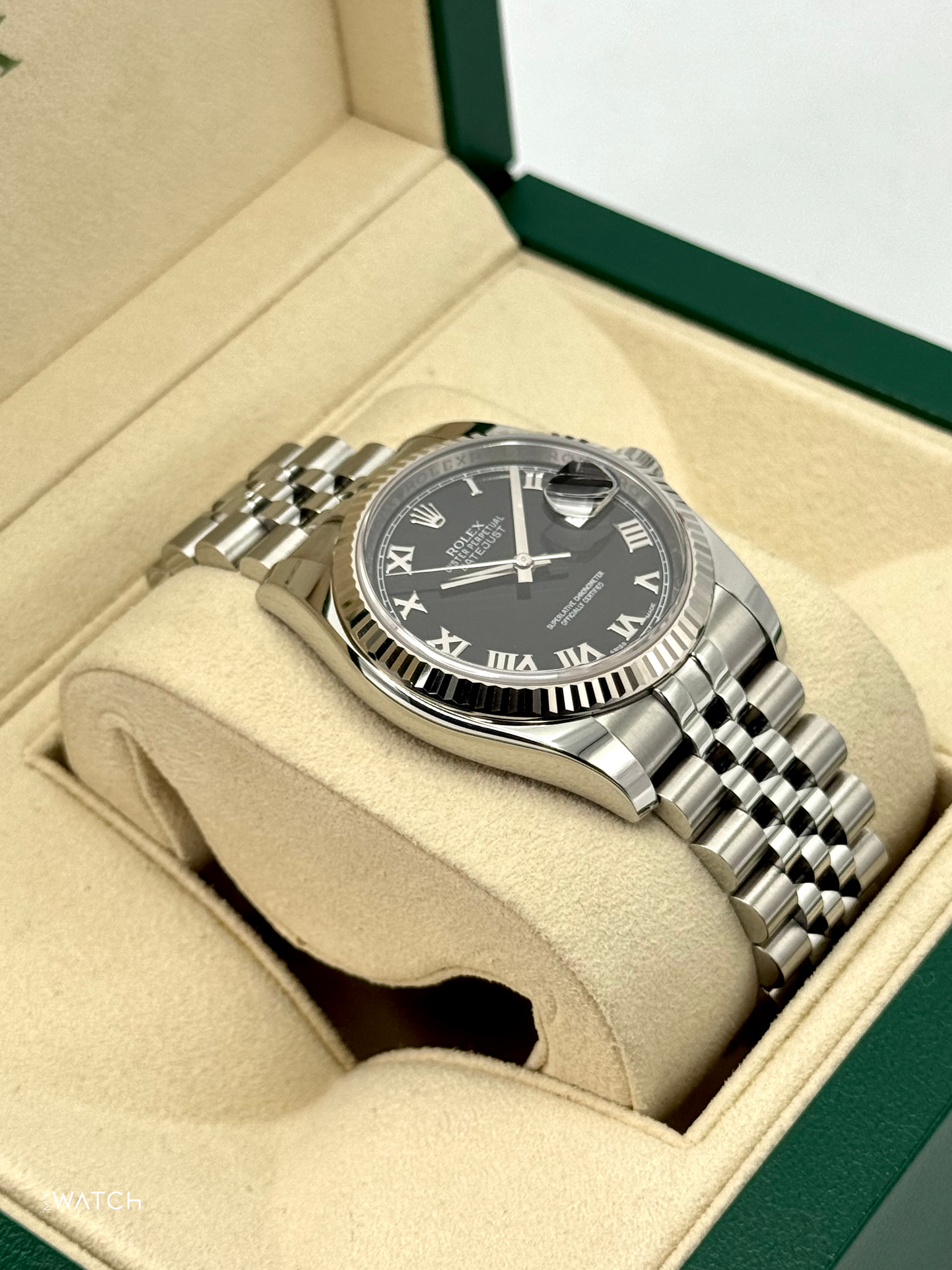 2016 Rolex Datejust 36mm 116234 Stainless Steel Jubilee Black Dial - MyWatchLLC