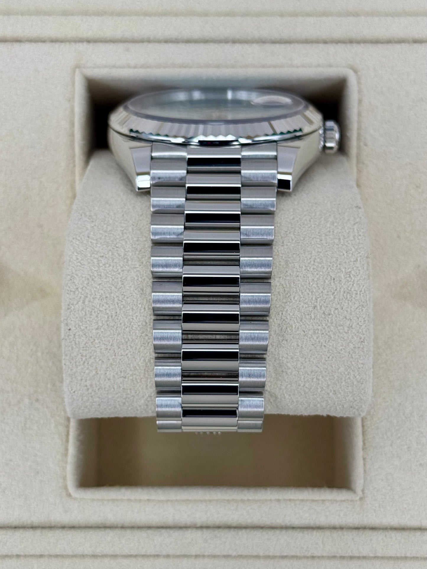 NEW 2024 Rolex Day-Date Platinum 40mm 228236 Ice-Blue Roman Dial - MyWatchLLC