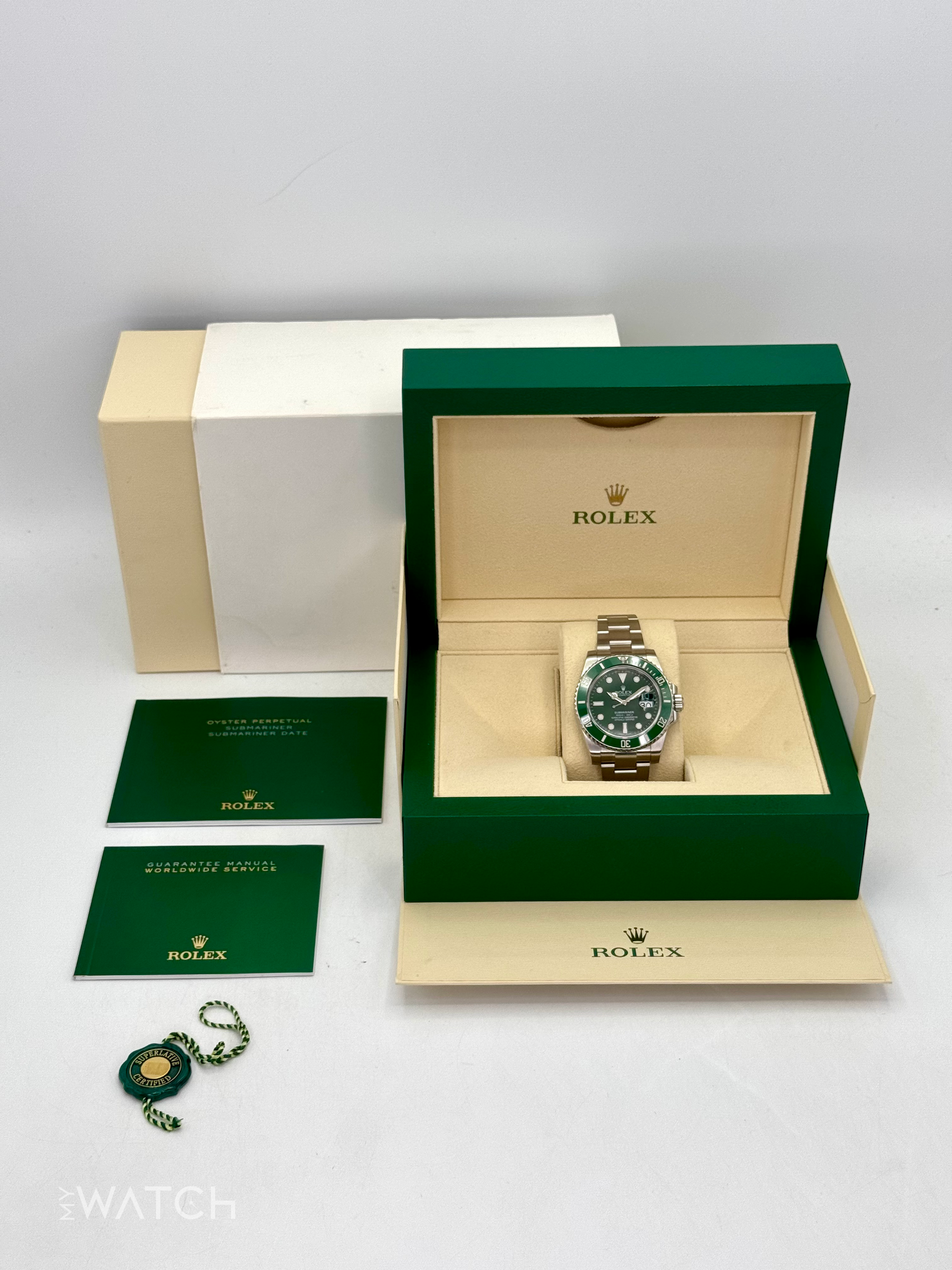 2015 Rolex Submariner “Hulk” 40mm 116610LV Green Dial - MyWatchLLC