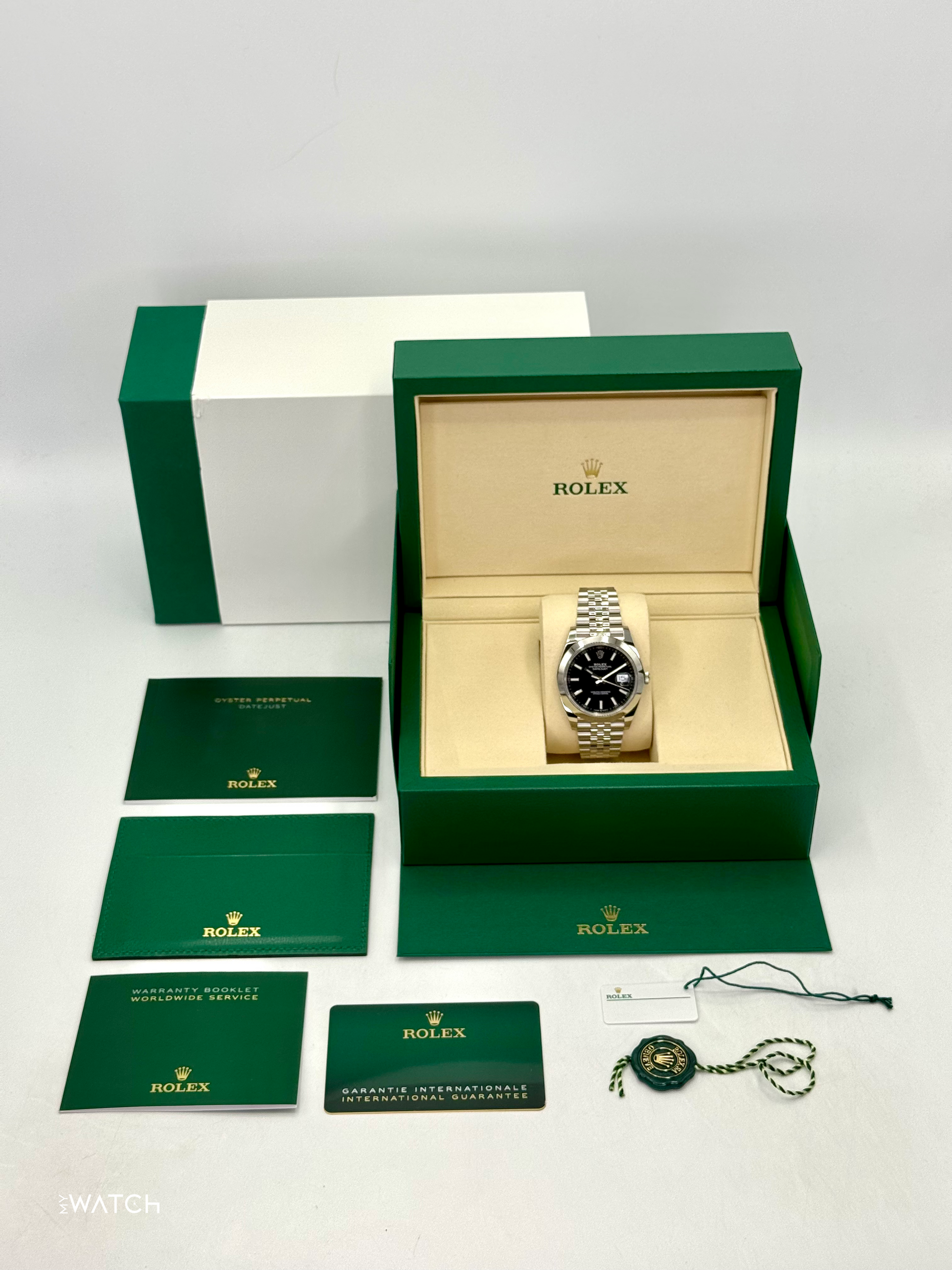 NEW 2025 Rolex Datejust 41mm 126300 Stainless Steel Jubilee Black Dial - MyWatchLLC