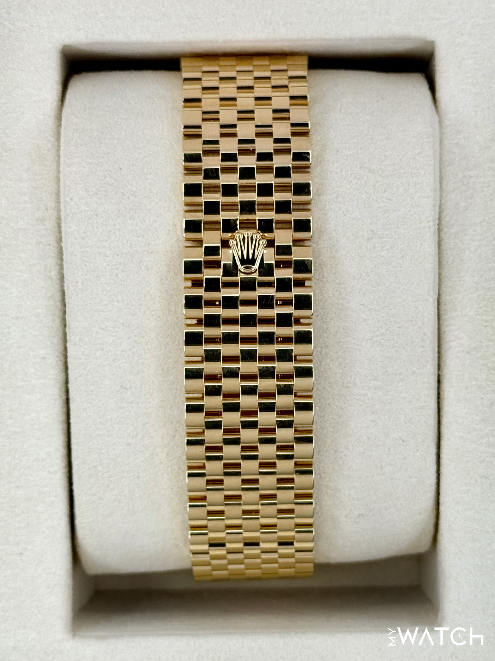 NEW 2025 Rolex 1908 39mm 52508 Yellow Gold Settimo Bracelet Black Dial - MyWatchLLC