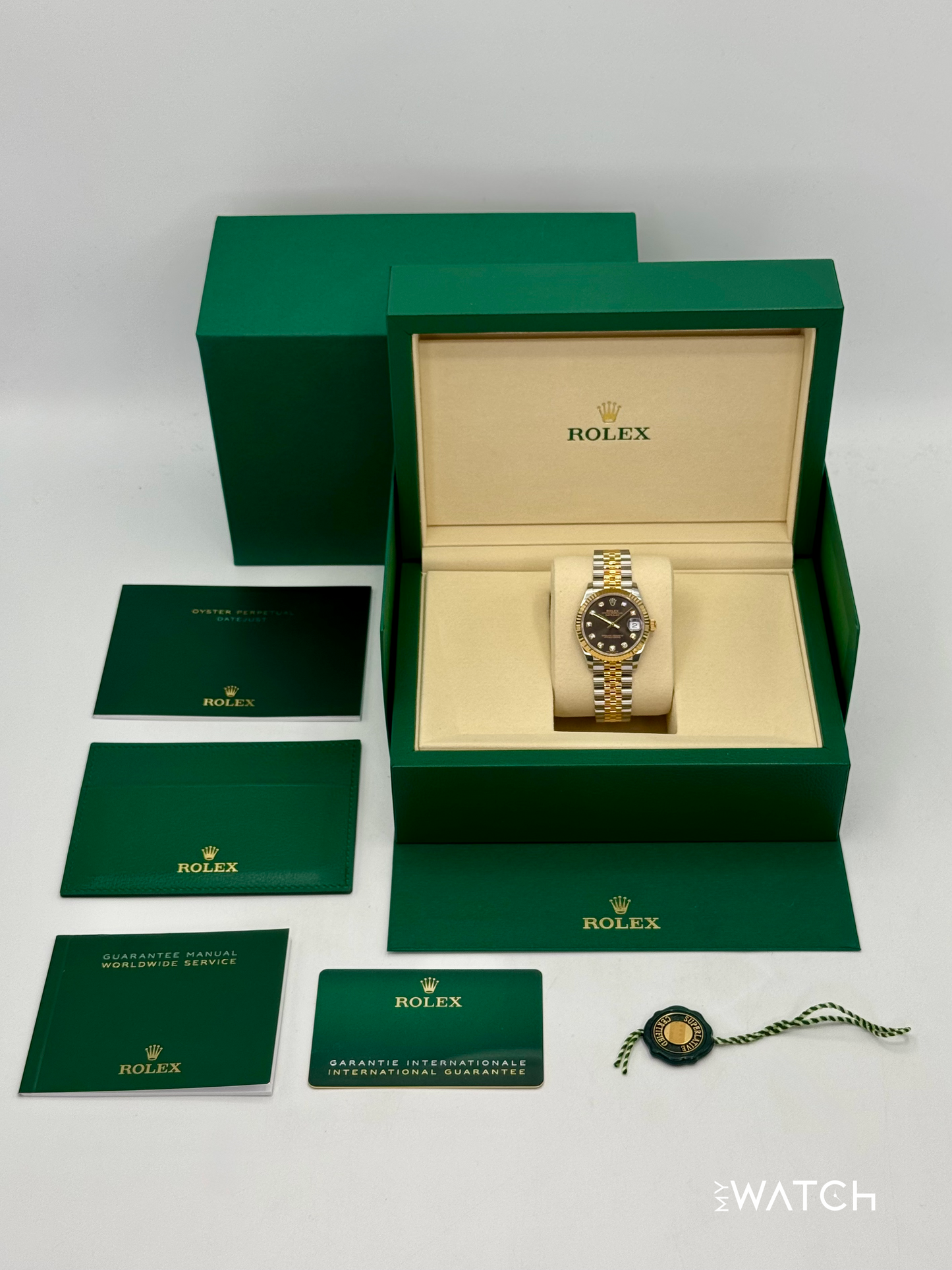 NEW 2025 Rolex Lady Datejust 31mm 278273 Two-Tone Dark Grey Diamond Dial