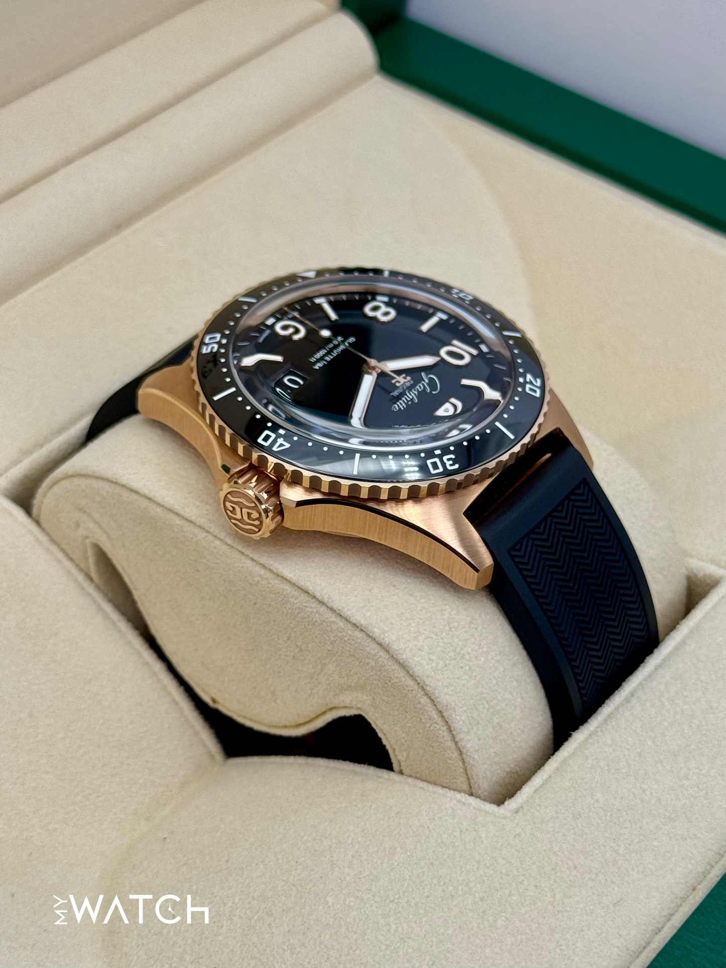 New 2025 Glashütte Seaq Panorama Date 43.2mm 1-36-13-03-90 Red Gold
