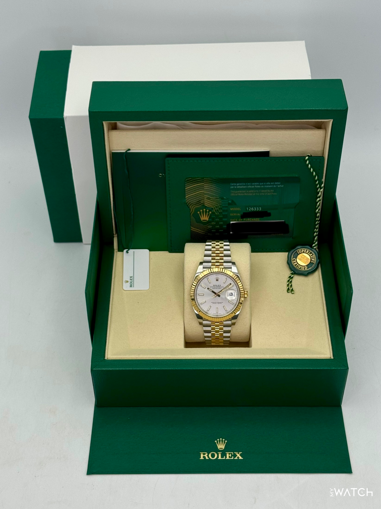 2025 Rolex Datejust 41mm 126333 Two-Tone Jubilee Silver Dial - MyWatchLLC