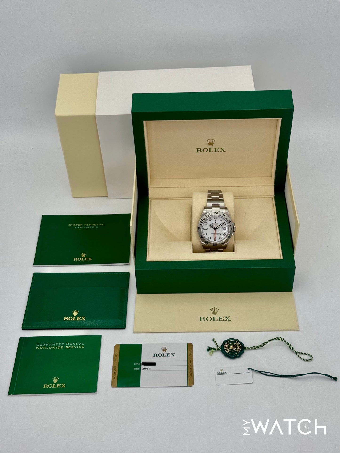 2020 Rolex Explorer II 42mm 216570 Polar White Dial