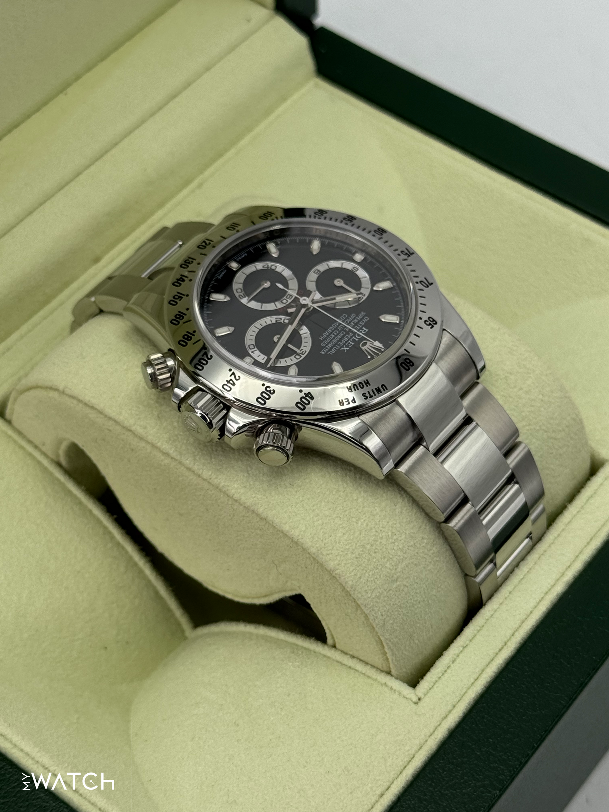 2013 Rolex Daytona 40mm 116520 Stainless Steel Black Dial - MyWatchLLC