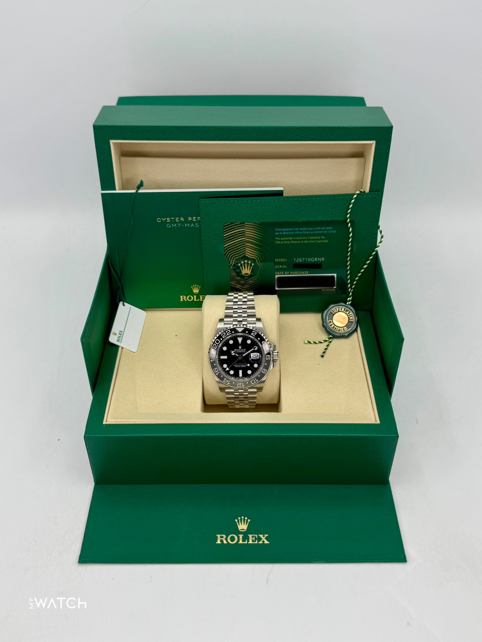 2025 Rolex GMT-Master II "Bruce Wayne" 40mm 126710GRNR Jubilee - MyWatchLLC