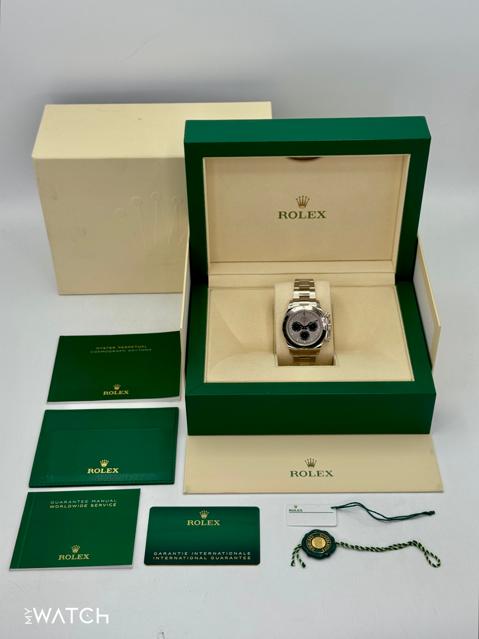 2020 Rolex Daytona "Ghost" 40mm 116509 White Gold Silver Dial - MyWatchLLC