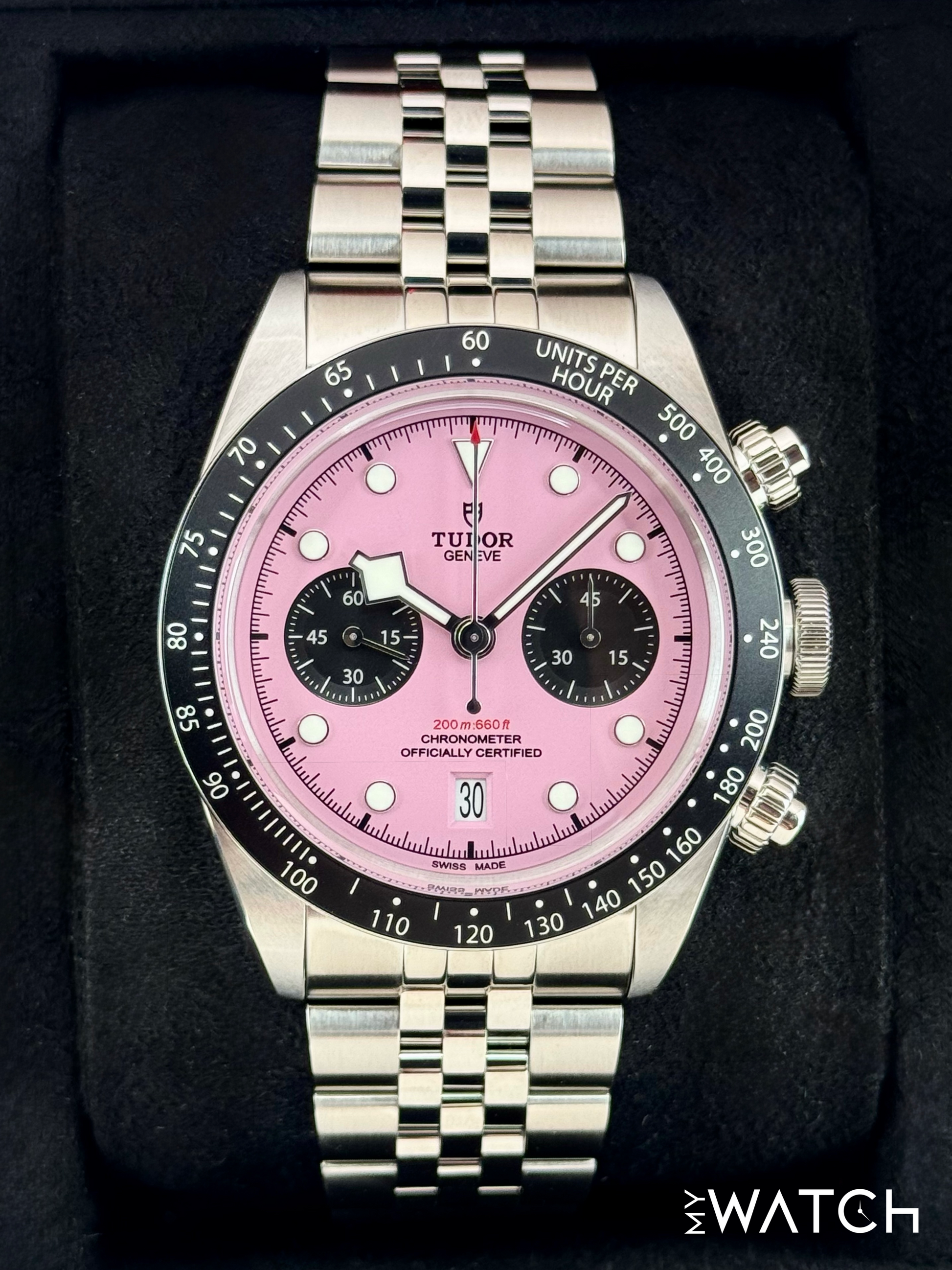 2025 Tudor Black Bay Chrono 41mm 79360N Stainless Steel Pink Dial - MyWatchLLC