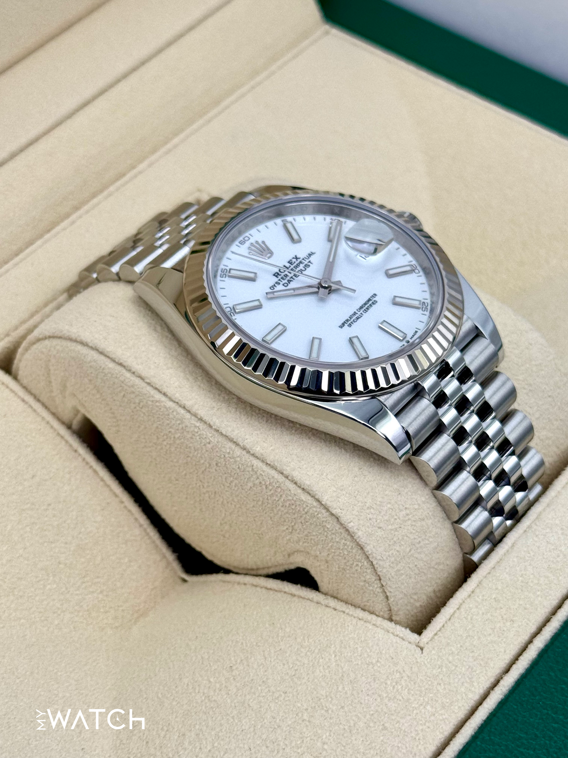2021 Rolex Datejust 41mm 126334 Stainless Steel Jubilee White Dial - MyWatchLLC