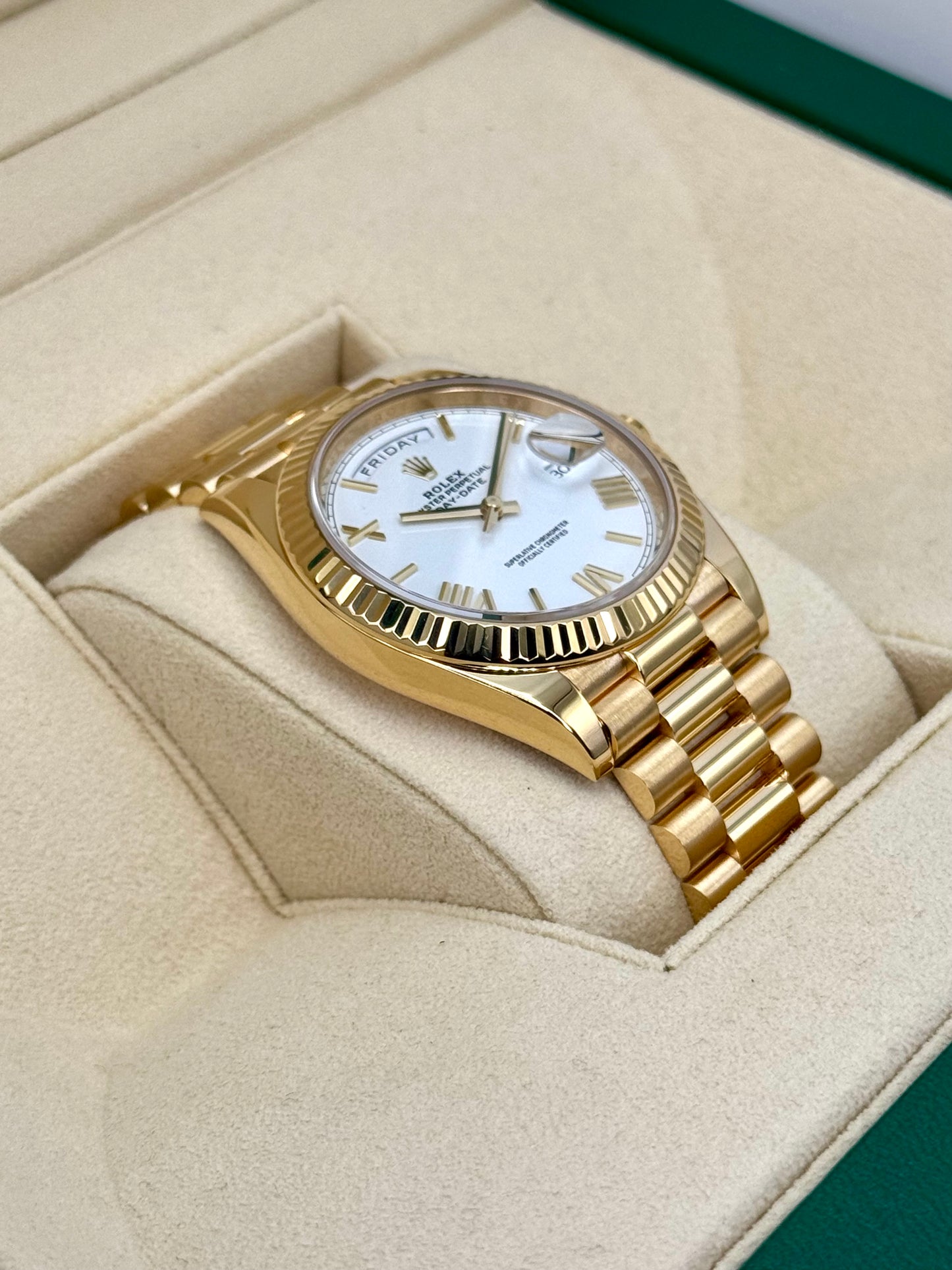 2022 Rolex Day-Date 40mm 228238 Presidential White Dial - MyWatchLLC