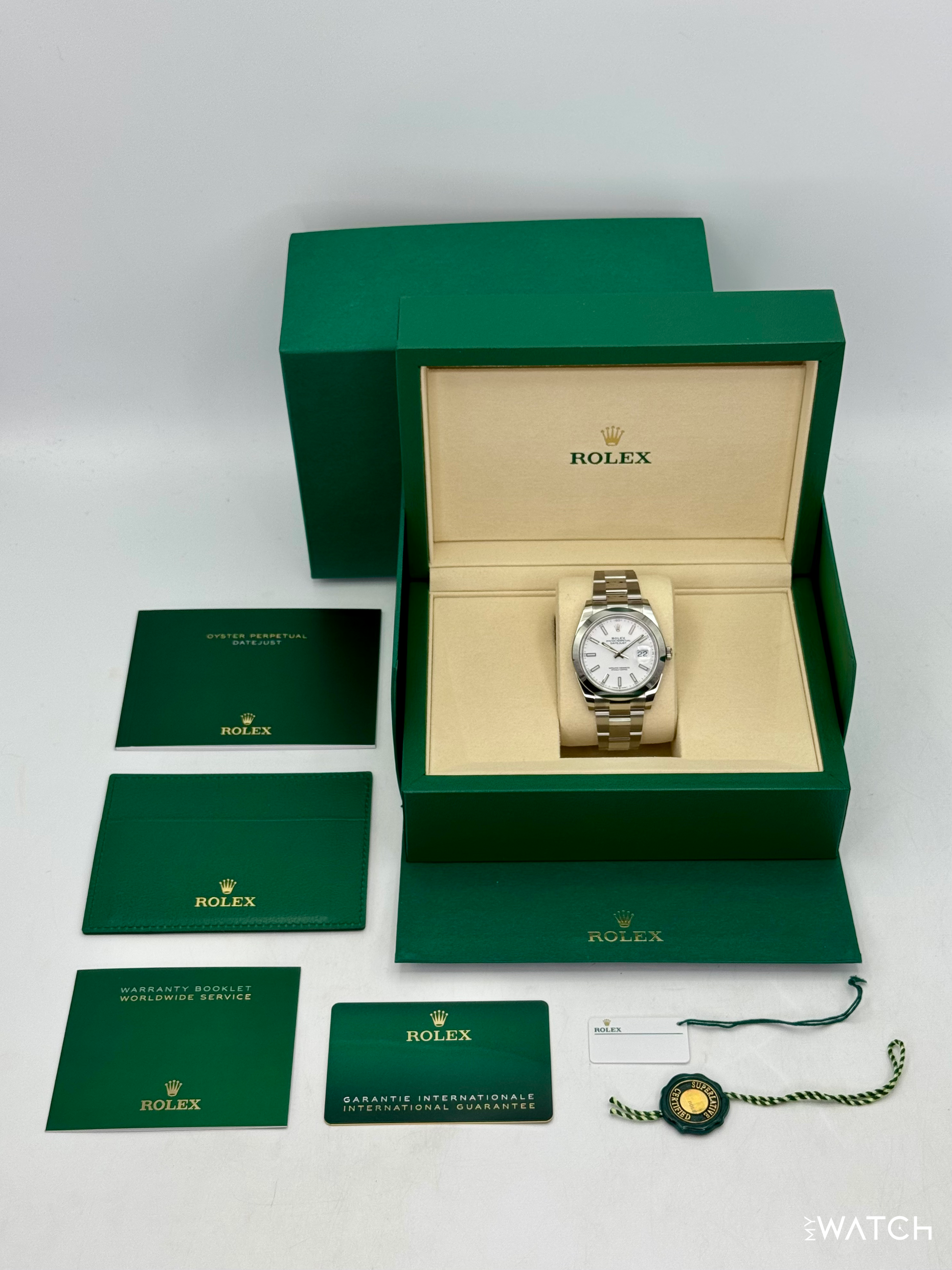 NEW 2025 Rolex Datejust 41mm 126300 Stainless Steel Oyster White Dial - MyWatchLLC