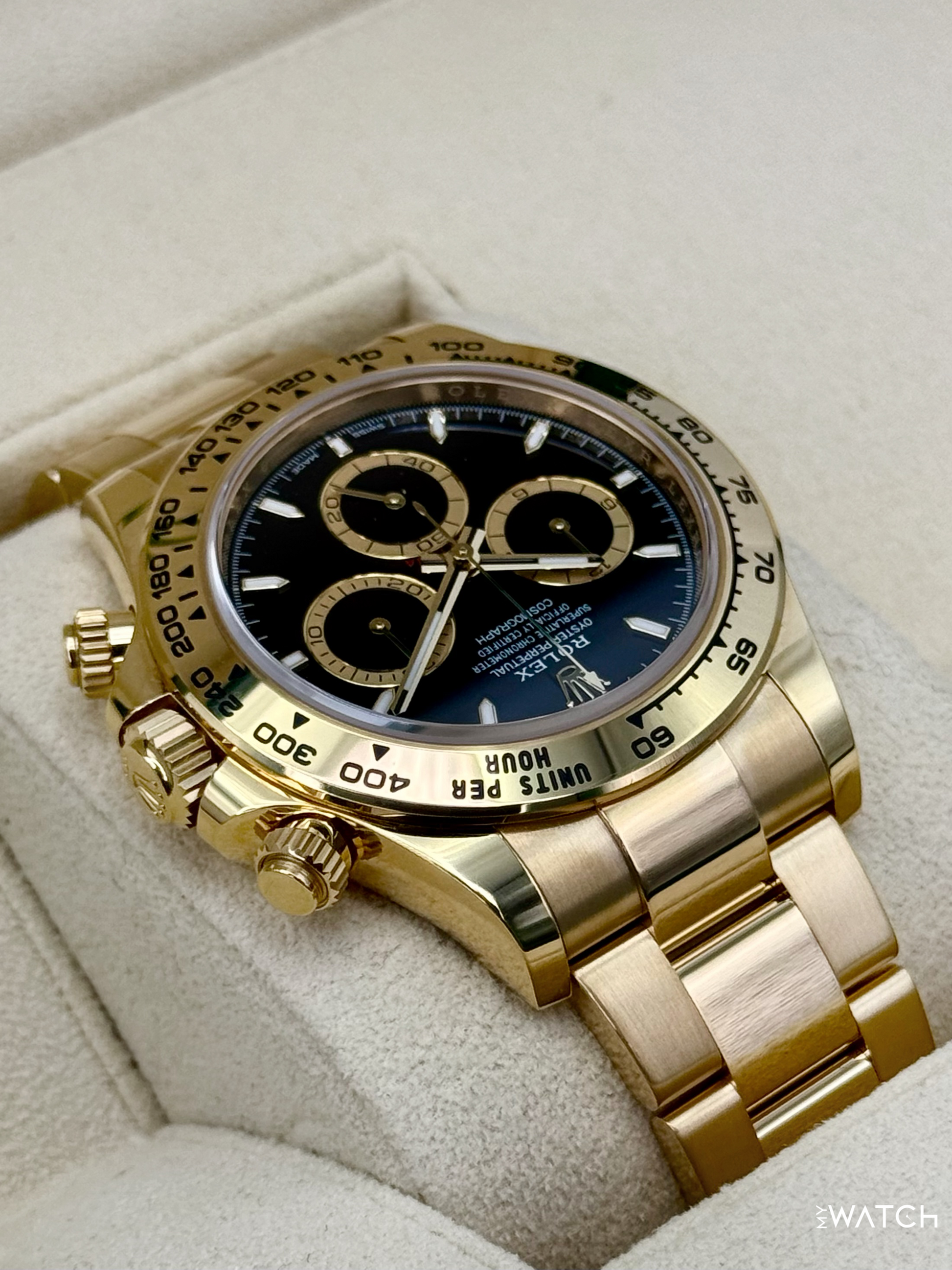2025 Rolex Daytona 40mm 126508 18K Yellow Gold Black Dial - MyWatchLLC