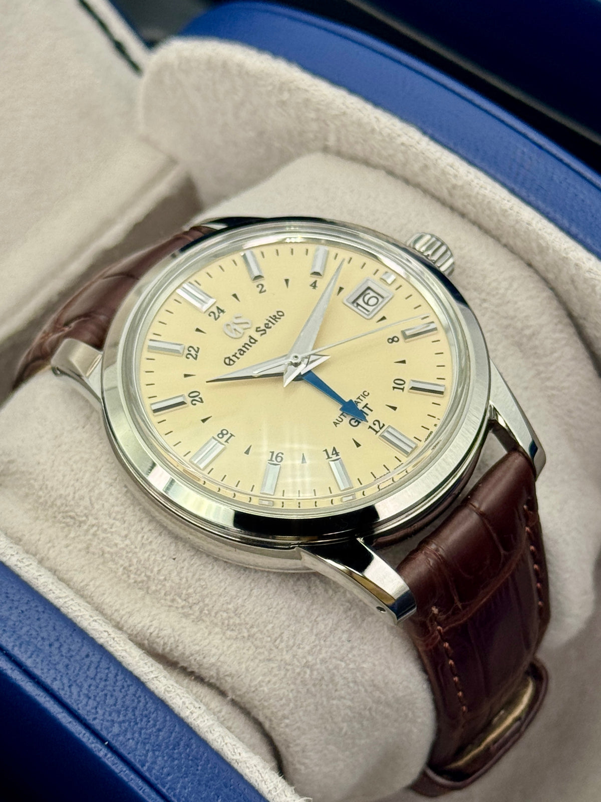 2024 Grand Seiko Elegance Collection GMT 39mm SBGM221G Stainless Steel Ivory Dial - MyWatchLLC