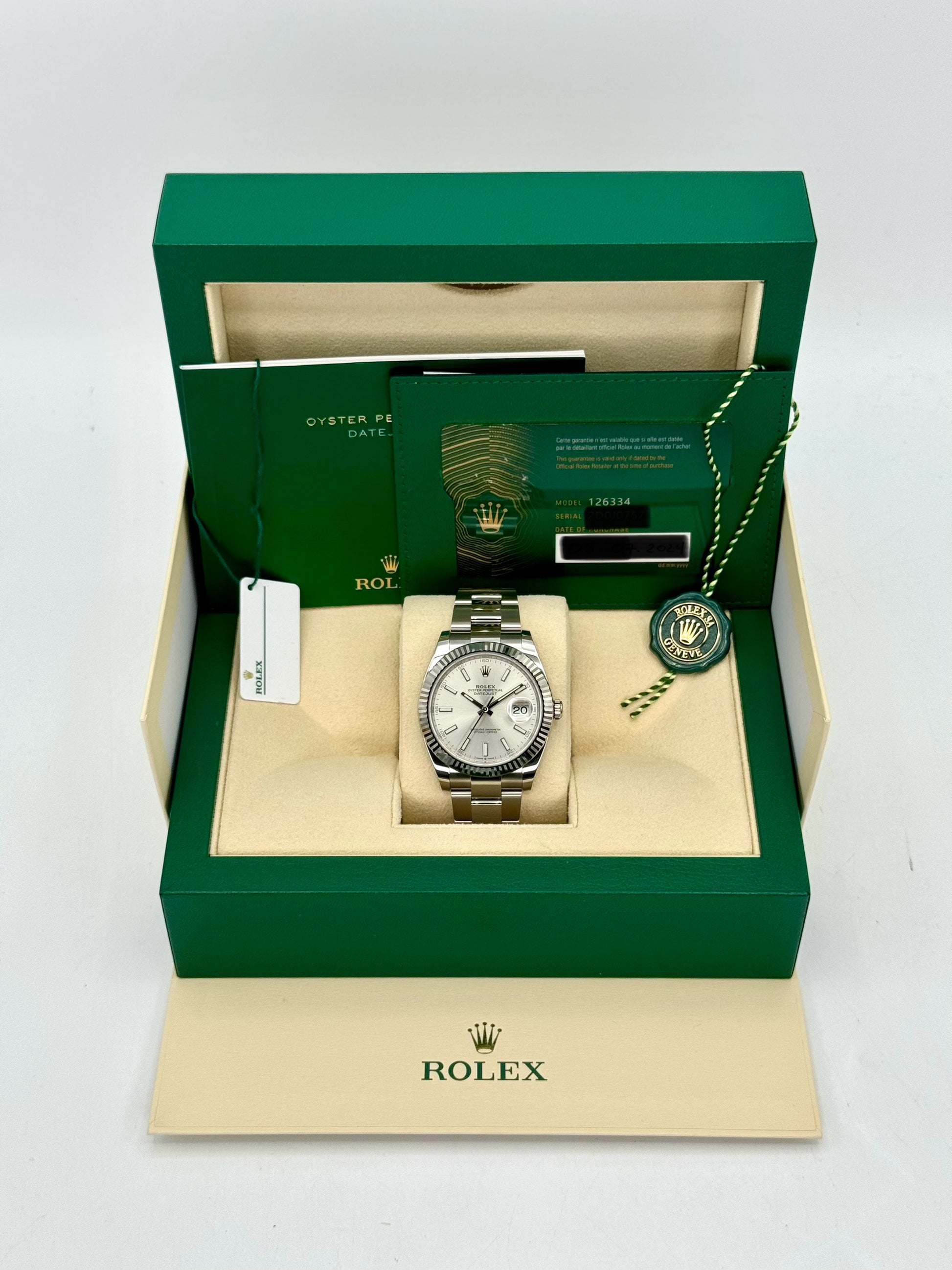 NEW 2024 Rolex Datejust 41mm 126334 Stainless Steel Oyster Silver Dial - MyWatchLLC