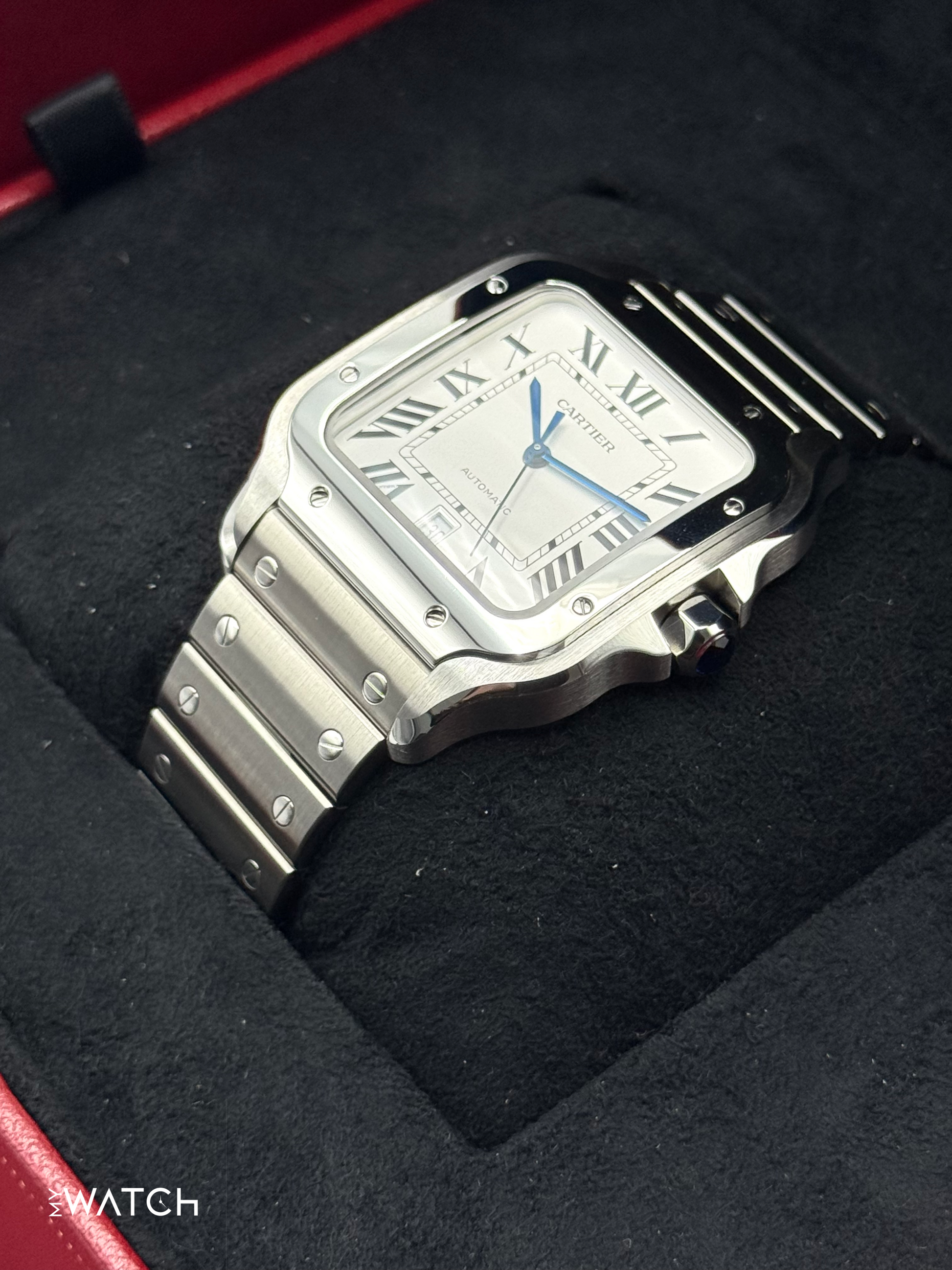 2023 Santos De Cartier 39.8mm WSSA0018 Stainless Steel White Dial - MyWatchLLC