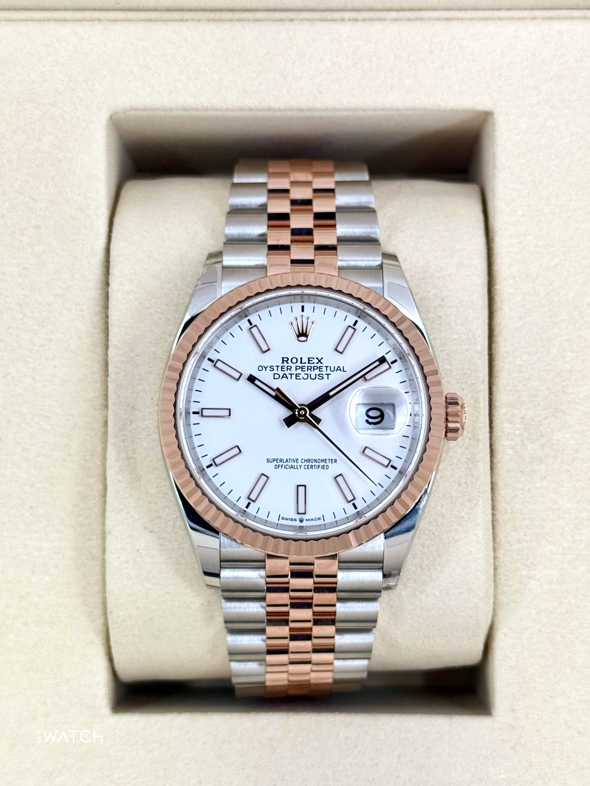 NEW 2025 Rolex Datejust 36mm 126231 Two-Tone Jubilee White Dial - MyWatchLLC