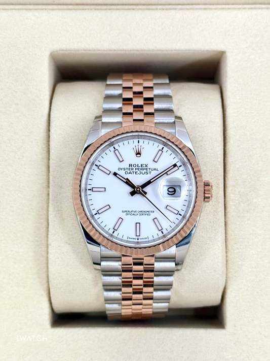 NEW 2025 Rolex Datejust 36mm 126231 Two-Tone Jubilee White Dial - MyWatchLLC