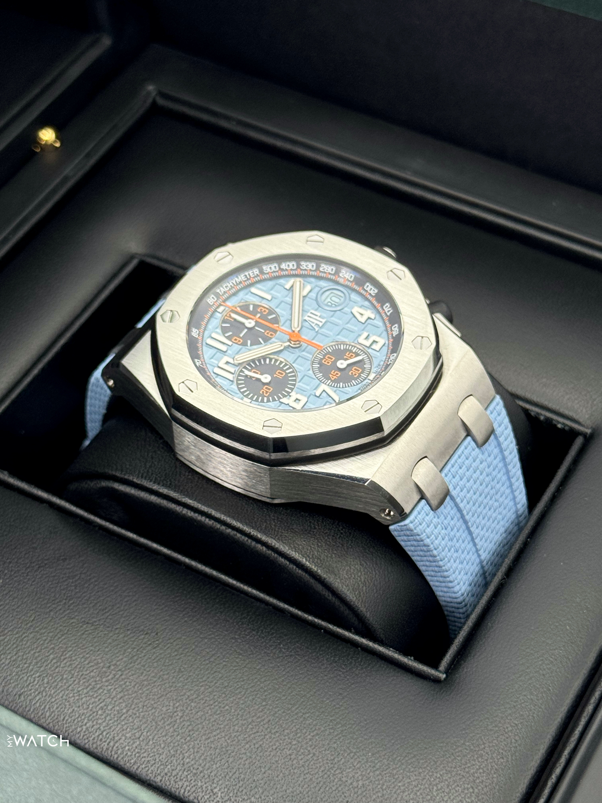 2022 Audemars Piguet Royal Oak Offshore Chrono 42mm 26238ST Blue Dial - MyWatchLLC