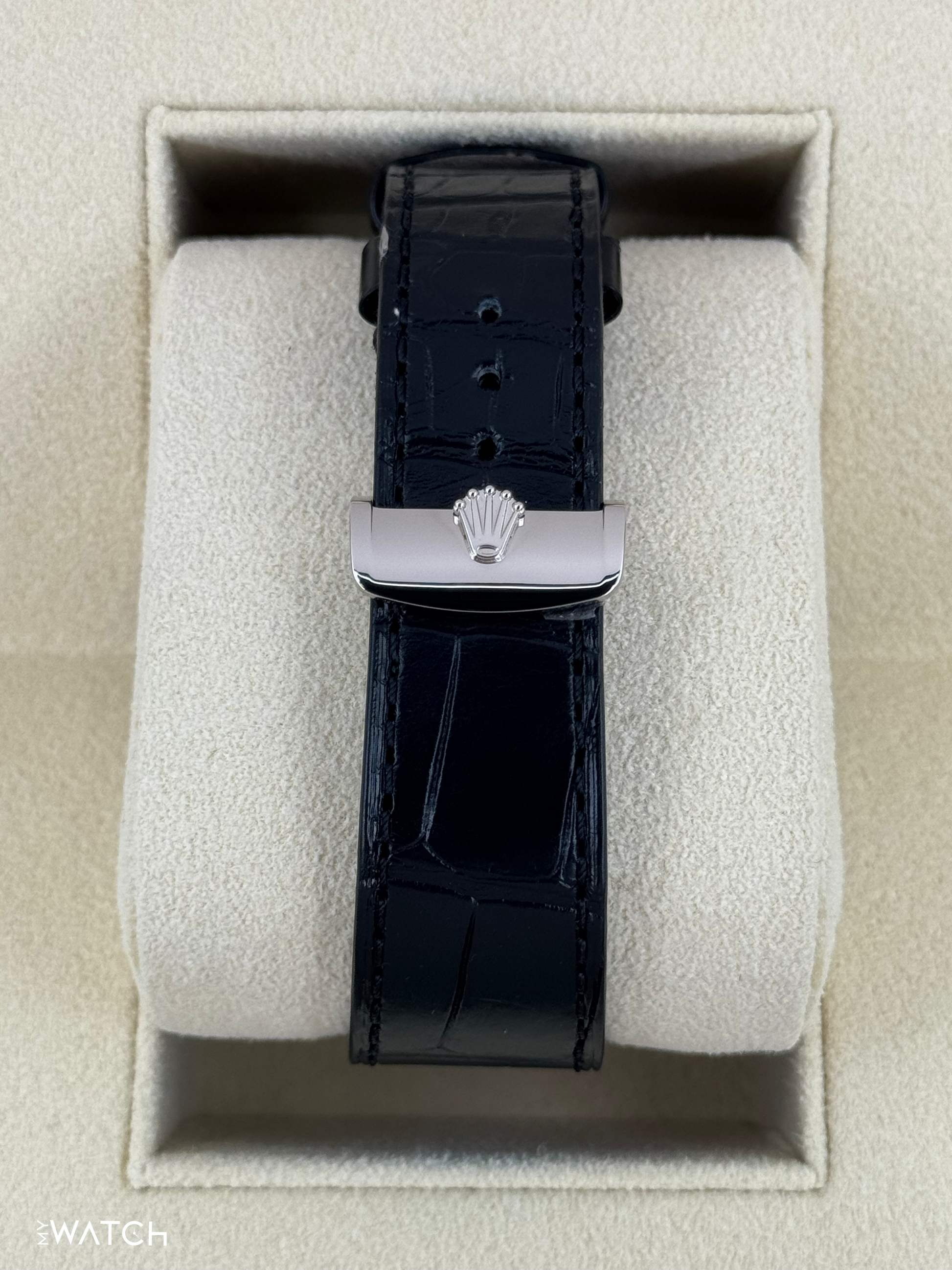 NEW 2025 Rolex 1908 39mm 52509 18kt White Gold Black Dial - MyWatchLLC