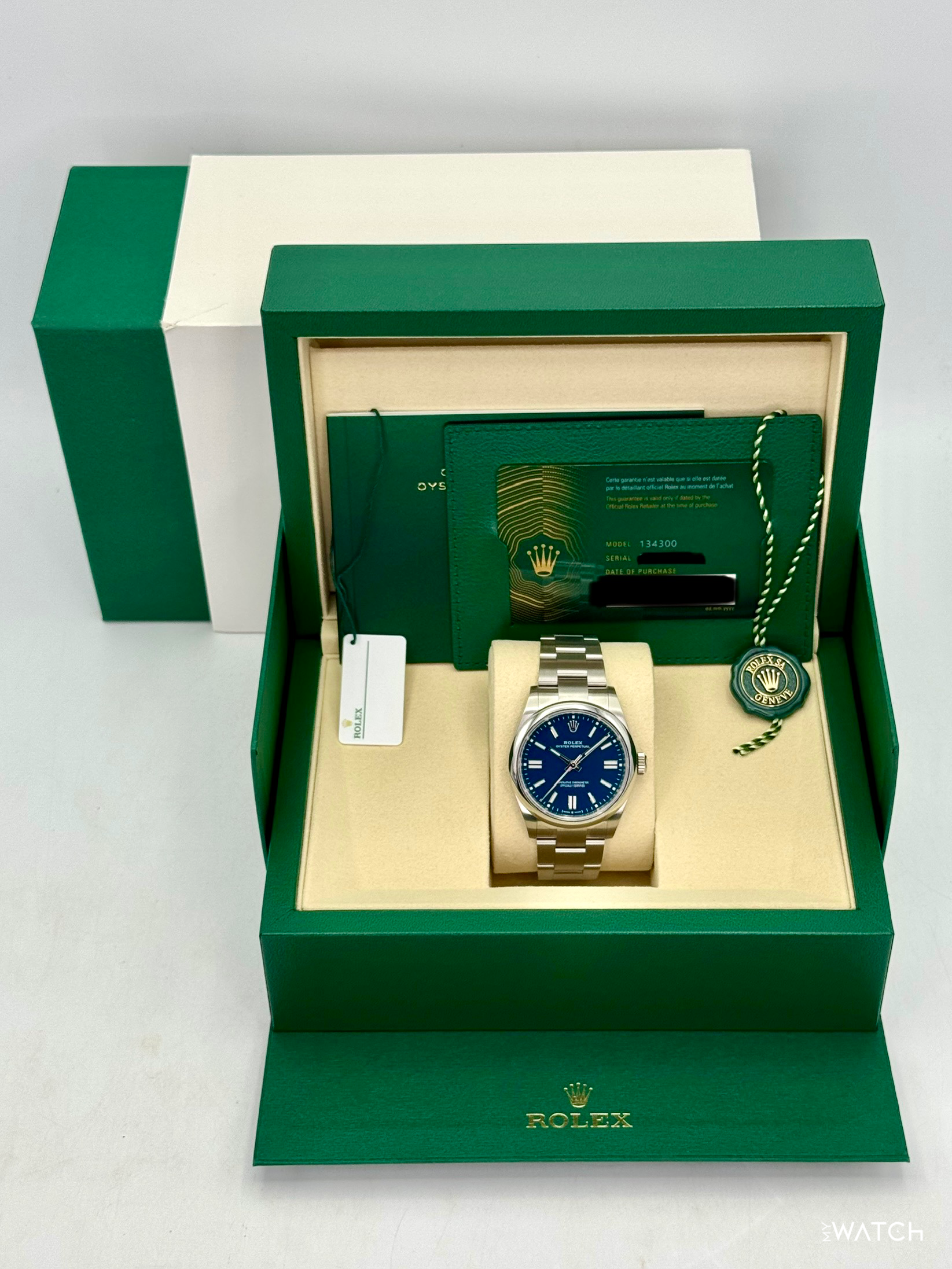 NEW 2026 Rolex Oyster Perpetual 41mm 134300 Med Blue Dial - MyWatchLLC