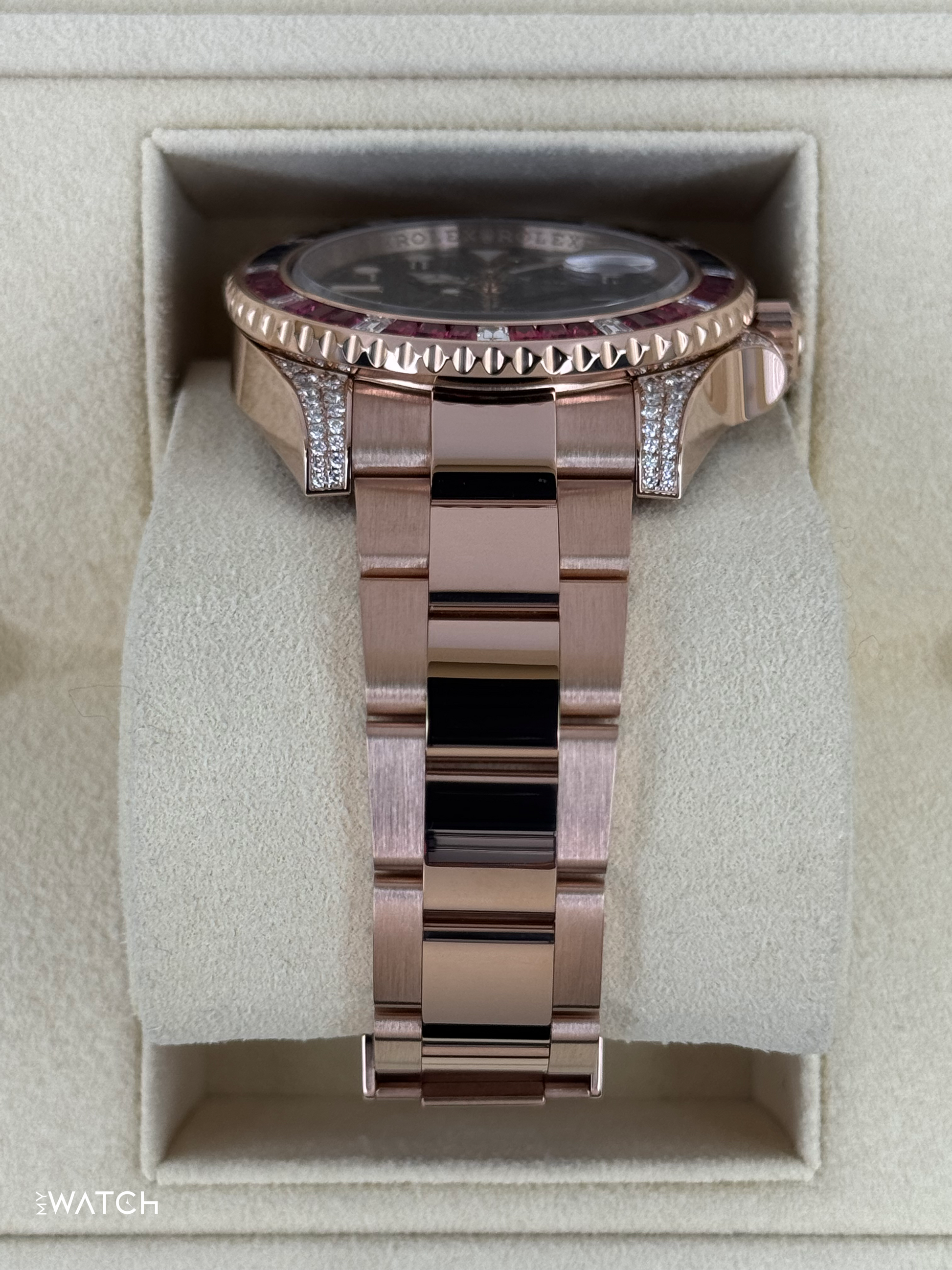 2021 Rolex GMT-Master II 40mm 126755SARU Rose Gold Sapphire and Ruby - MyWatchLLC