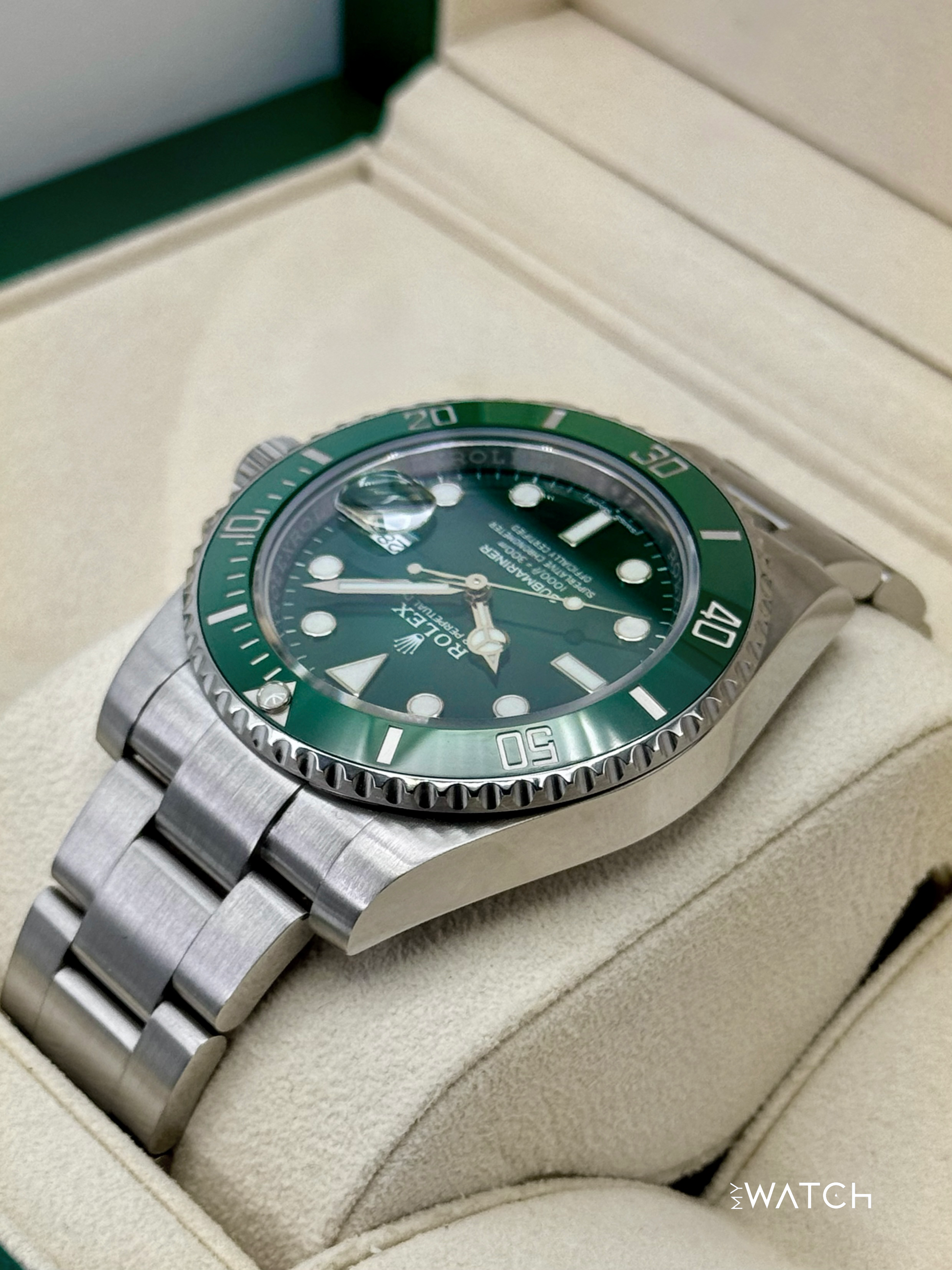 2018 Rolex Submariner “Hulk” 40mm 116610LV Green Dial - MyWatchLLC