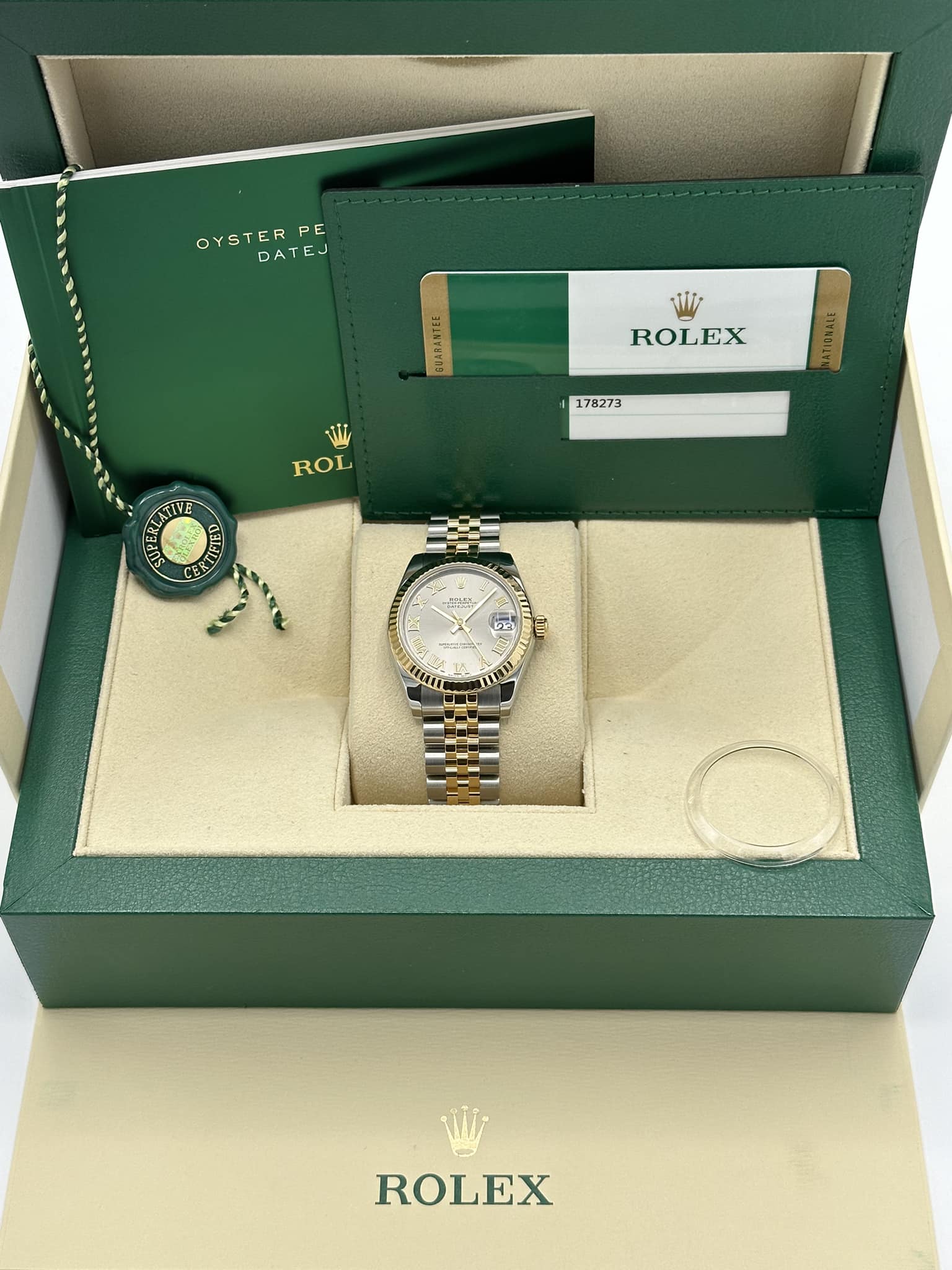 2019 Rolex Datejust 31mm 178273 Two-Tone Silver Roman Numeral Dial - MyWatchLLC