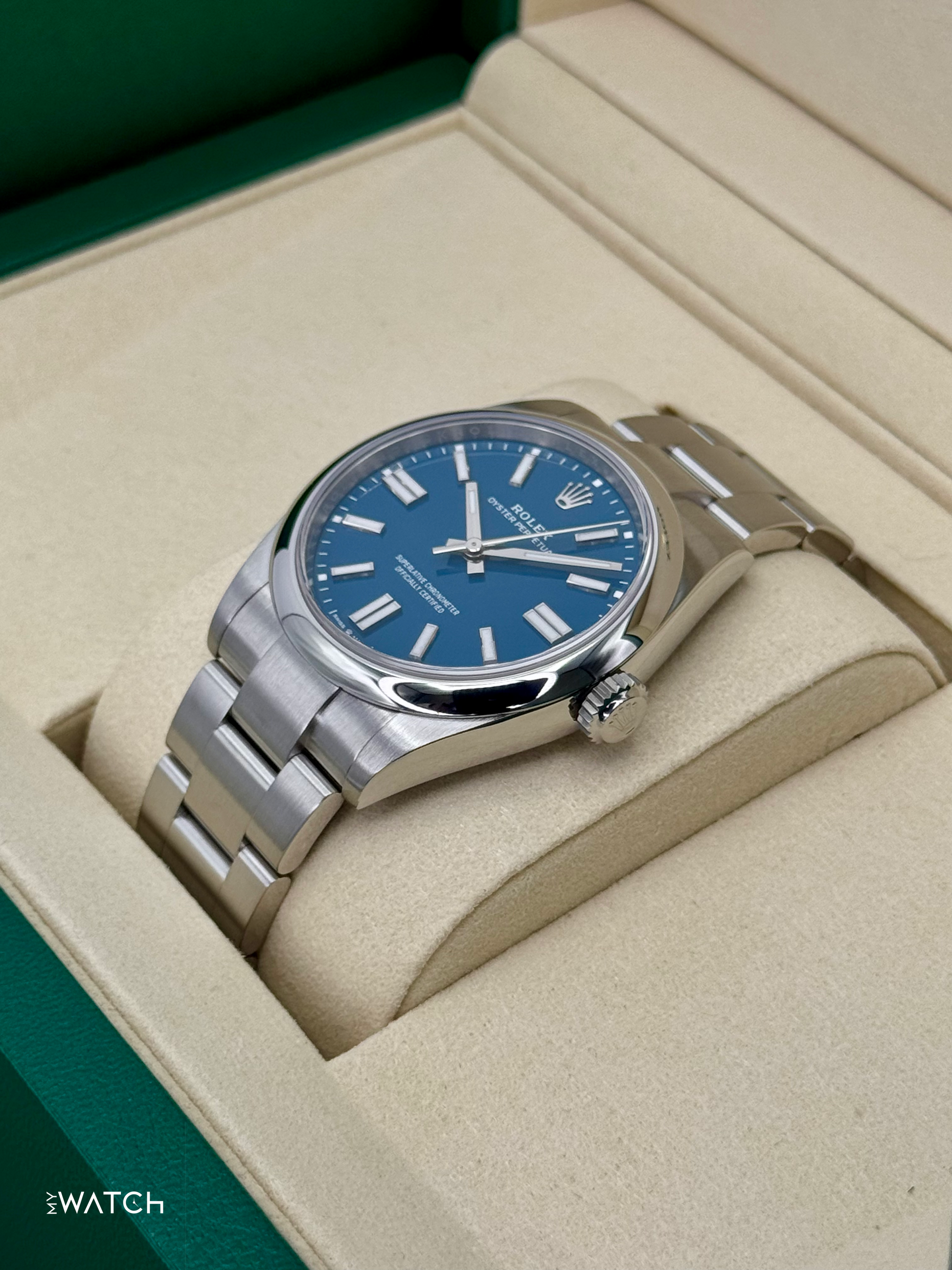 2025 Rolex Oyster Perpetual 41mm 134300 Med Blue Dial - MyWatchLLC
