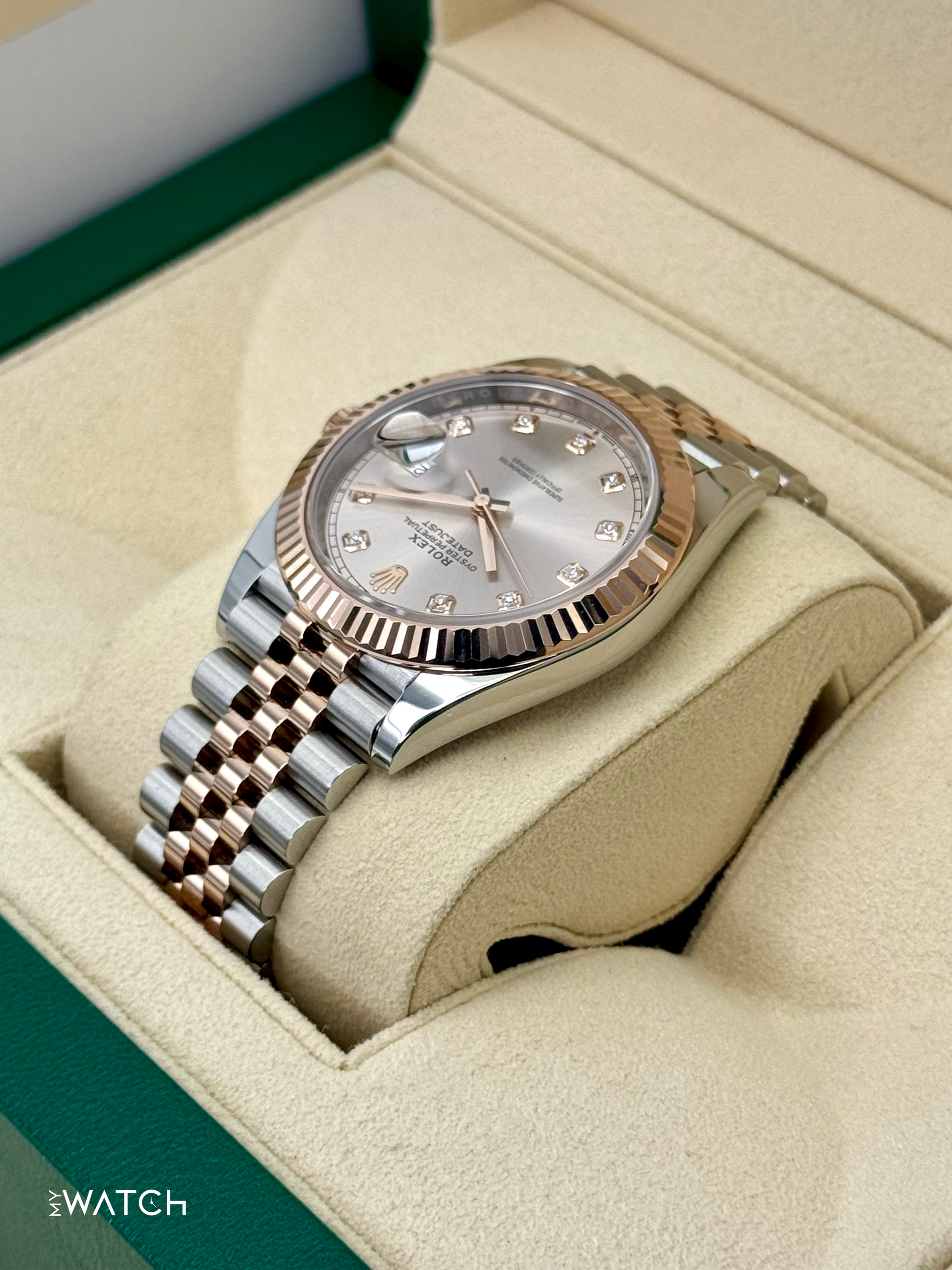 2022 Rolex Datejust 41mm 126331 Two-Tone Jubilee Sundust Diamond Dial - MyWatchLLC