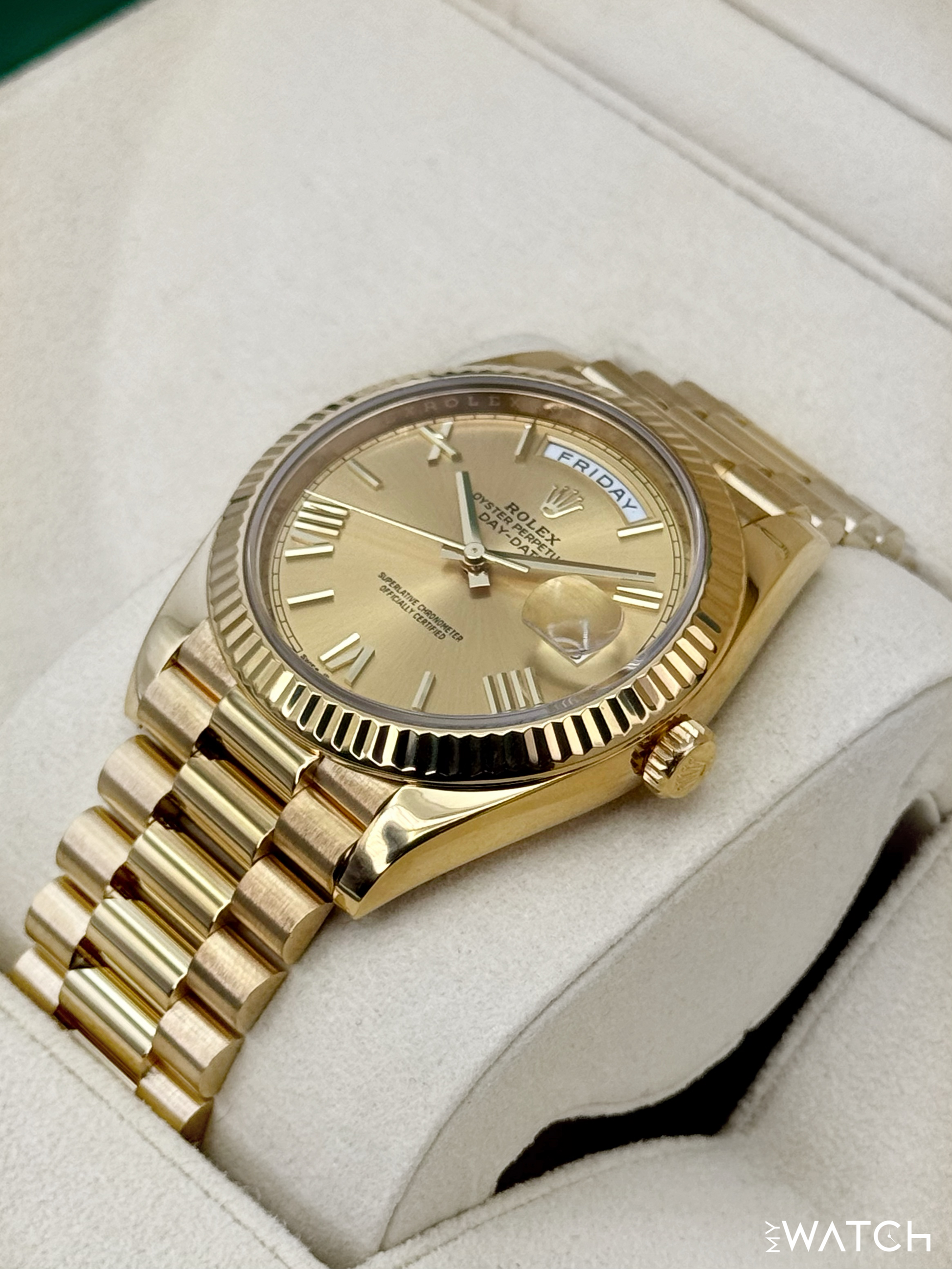 2022 Rolex Day-Date 40mm 228238 Presidential Champagne Dial - MyWatchLLC